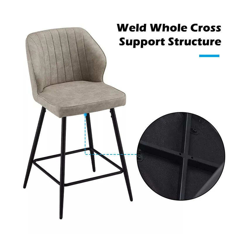 Krish Kitchen Bar Stools With Back (Set of 2) - Image 4