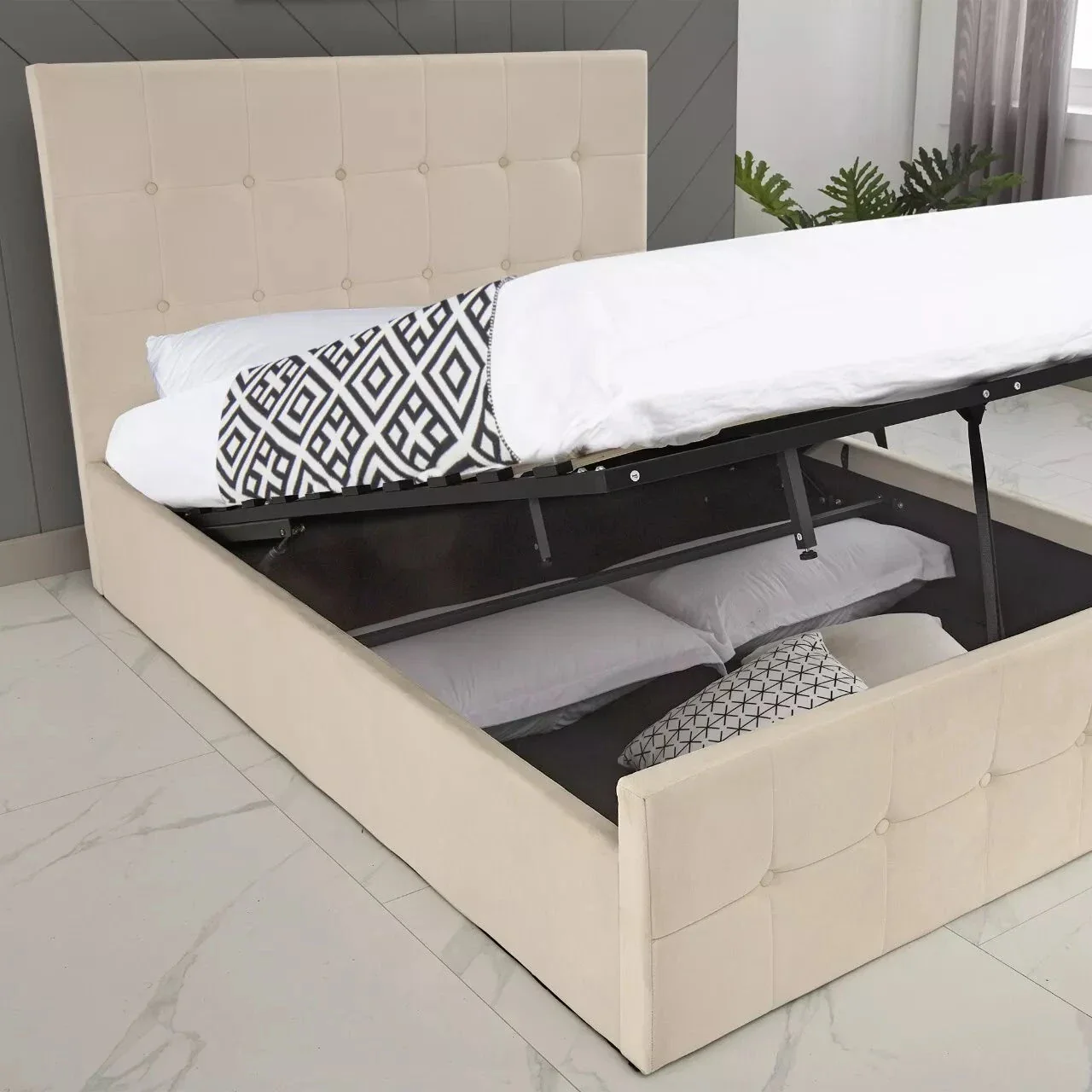 Lam Small Double Ottoman Bed Frame - Image 3
