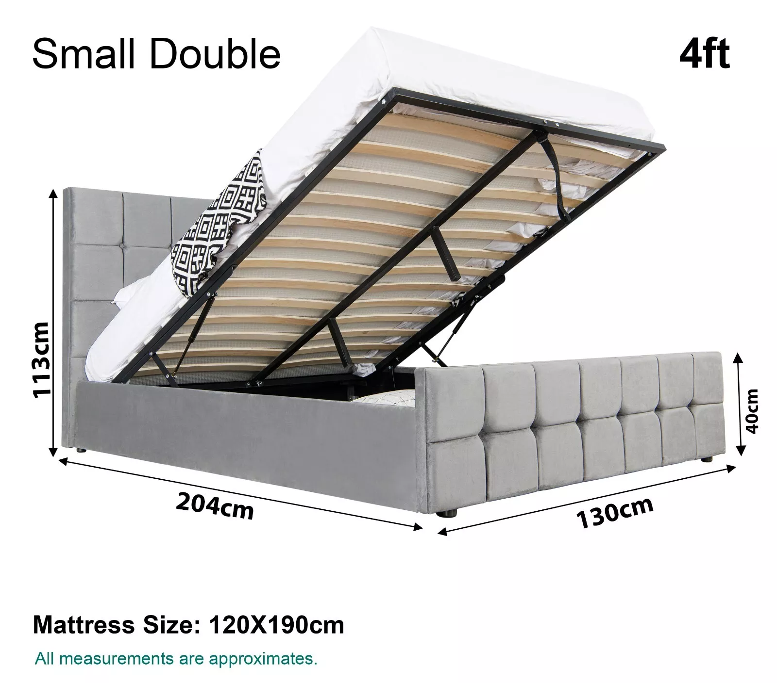 Lam Small Double Ottoman Bed Frame - Image 9