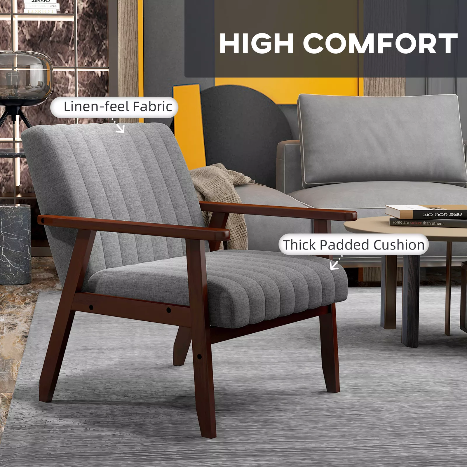 Lana Grey Accent Armchair - Image 6