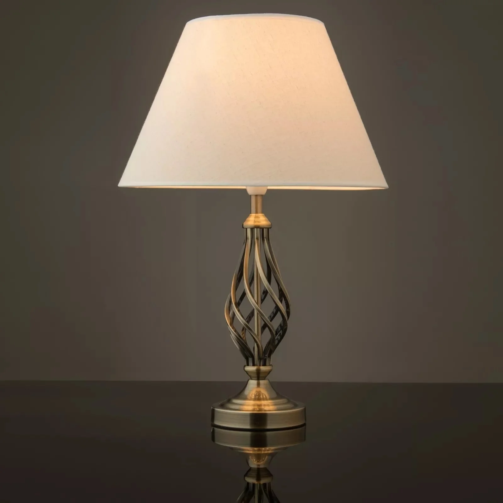 Large Vintage Twist Table Lamp