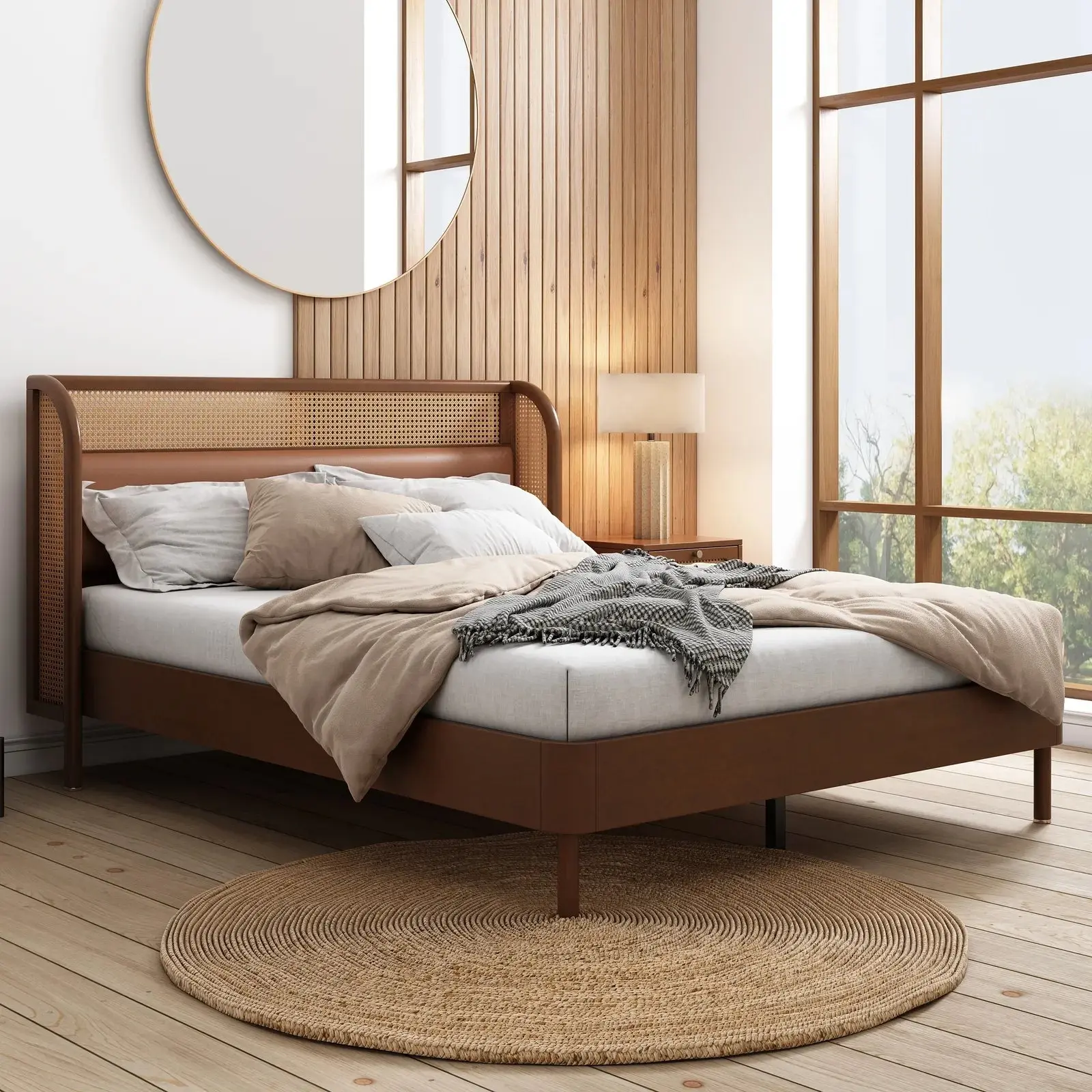 Leia Queen Size Rattan Bed Frame - Image 8