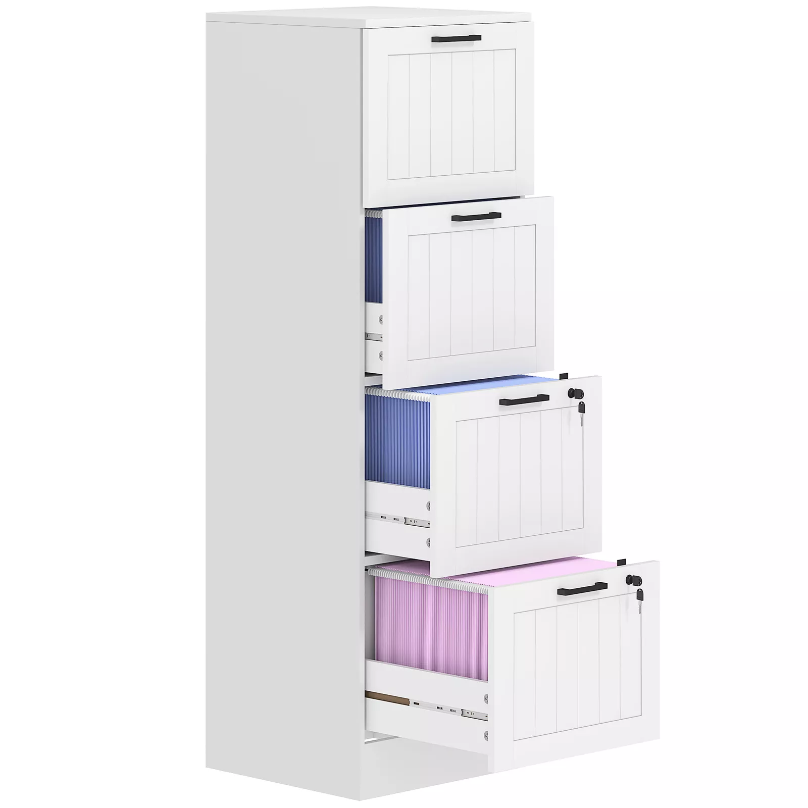 Leila Tall 4 Drawers File Cabinet - Image 2
