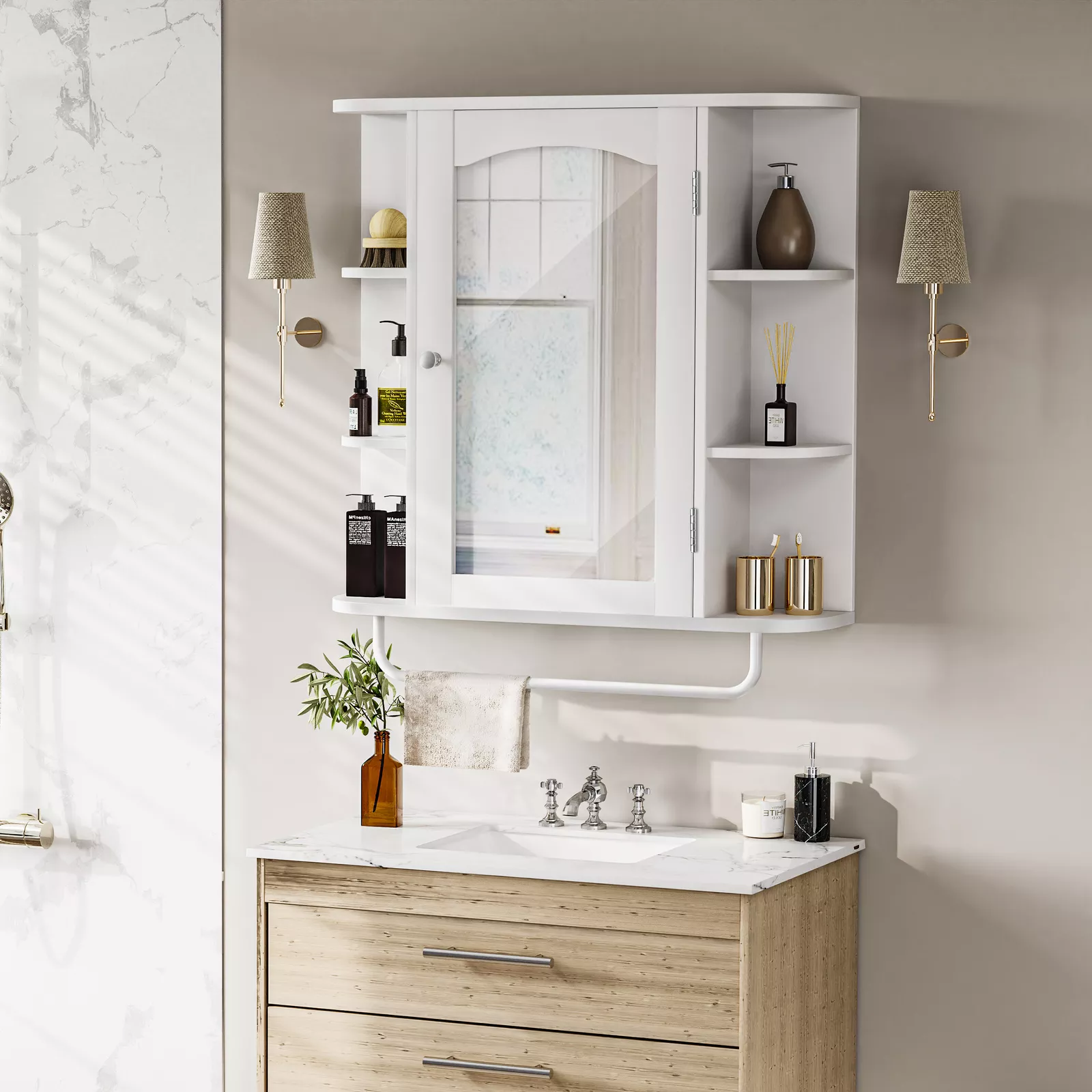 Lena Wall Mounted Bathroom Cabinet - Image 10