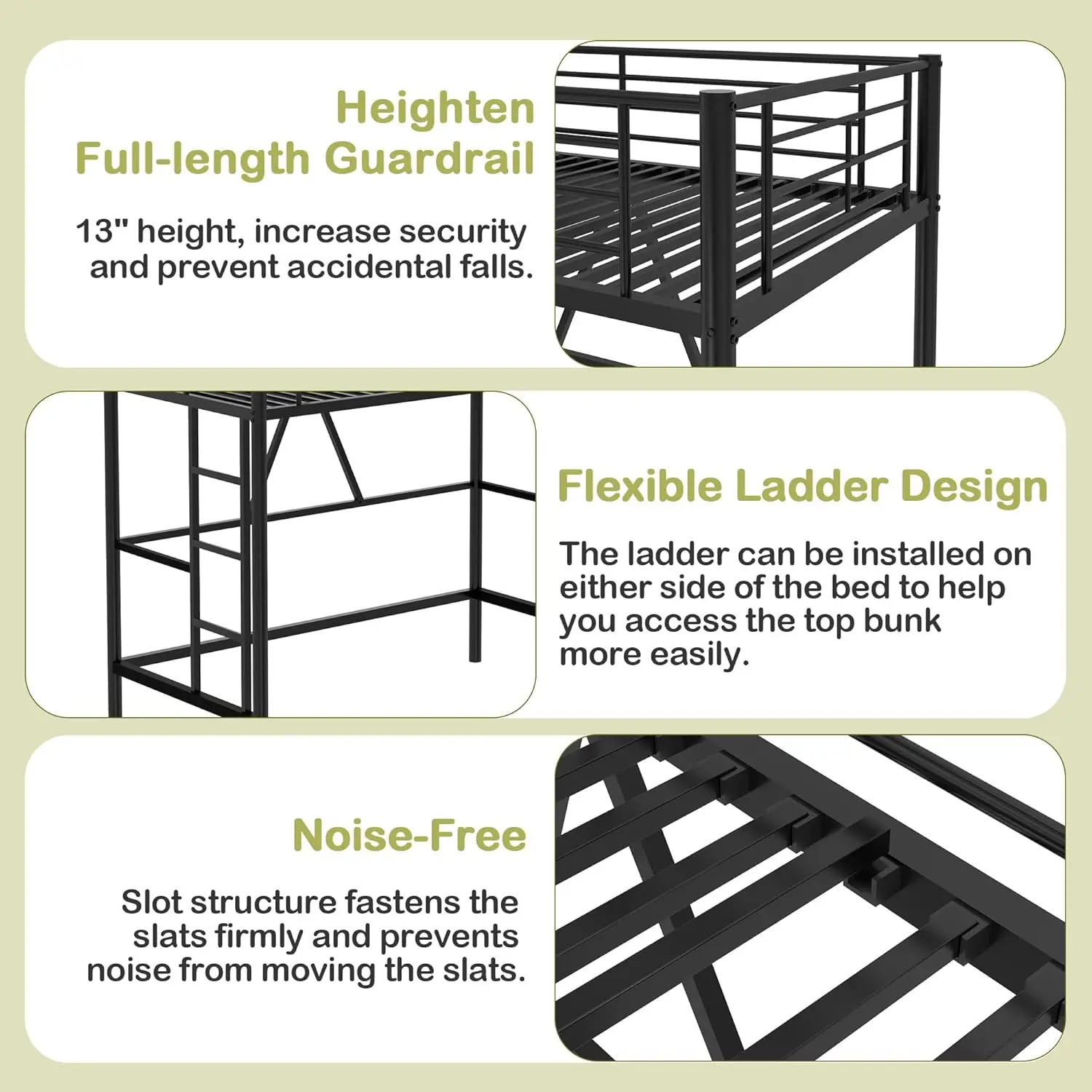 Leon Metal High Sleeper Cabin Loft Bed - Image 4
