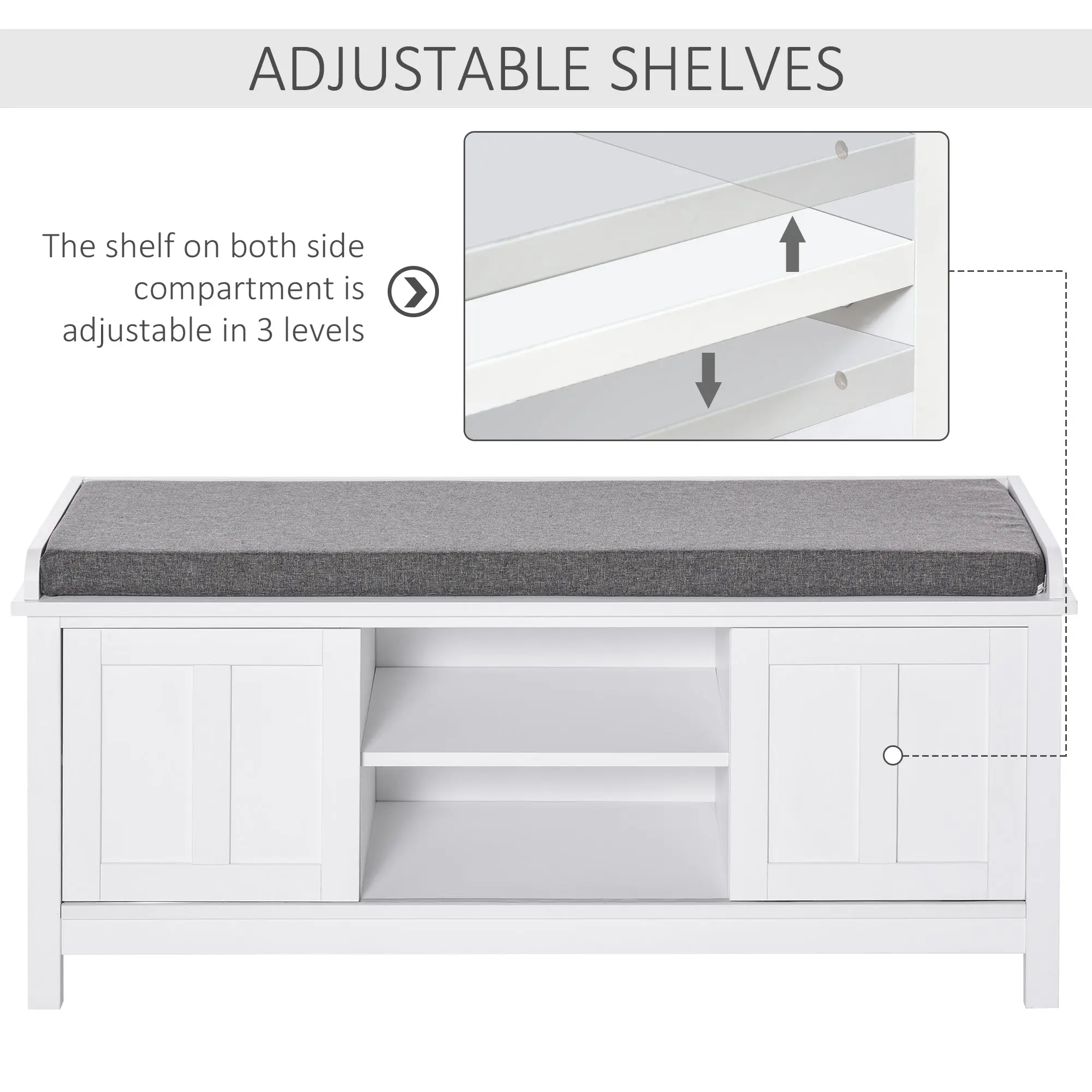 Leona Entryway Shoe Storage Bench - Image 3