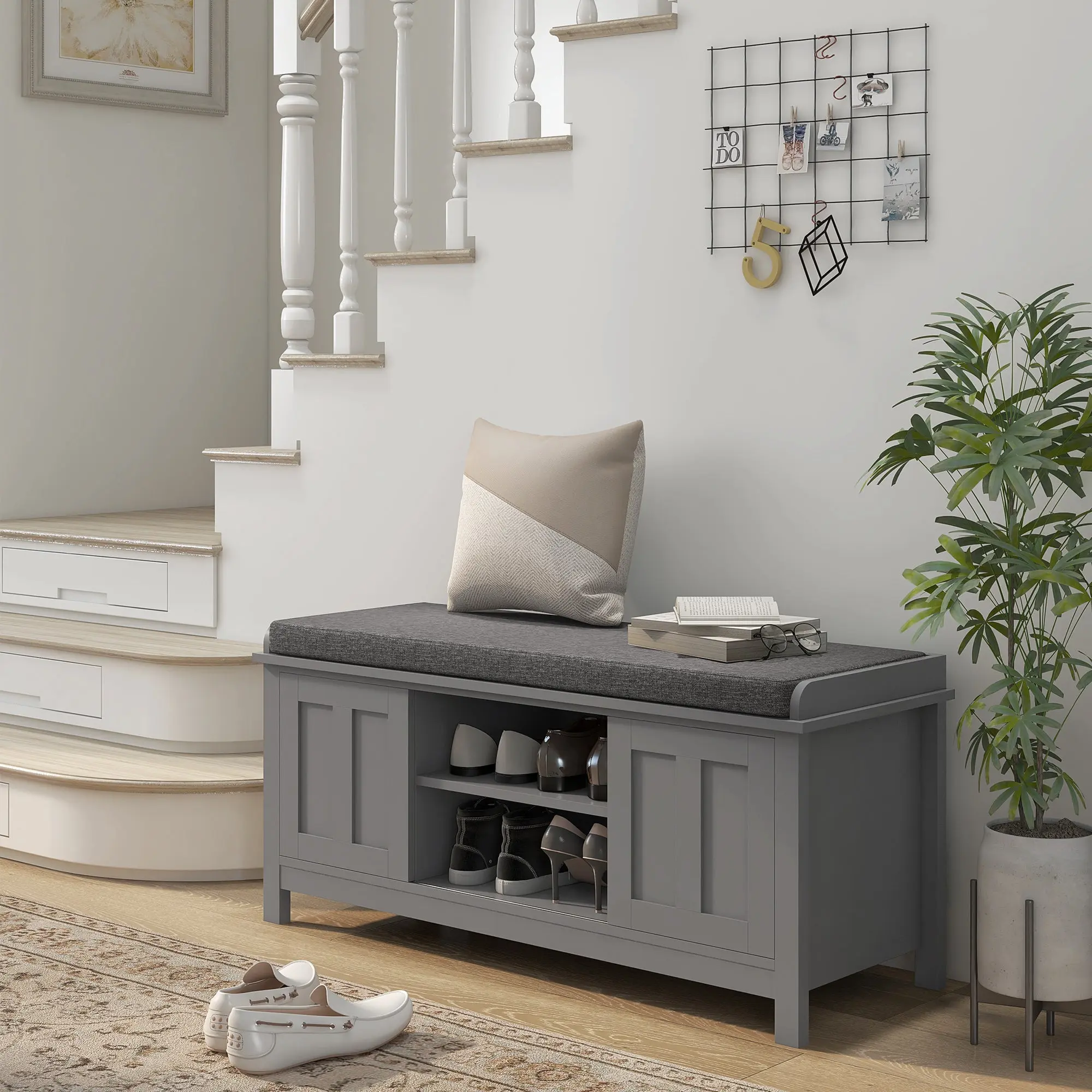 Leona Entryway Shoe Storage Bench - Image 8
