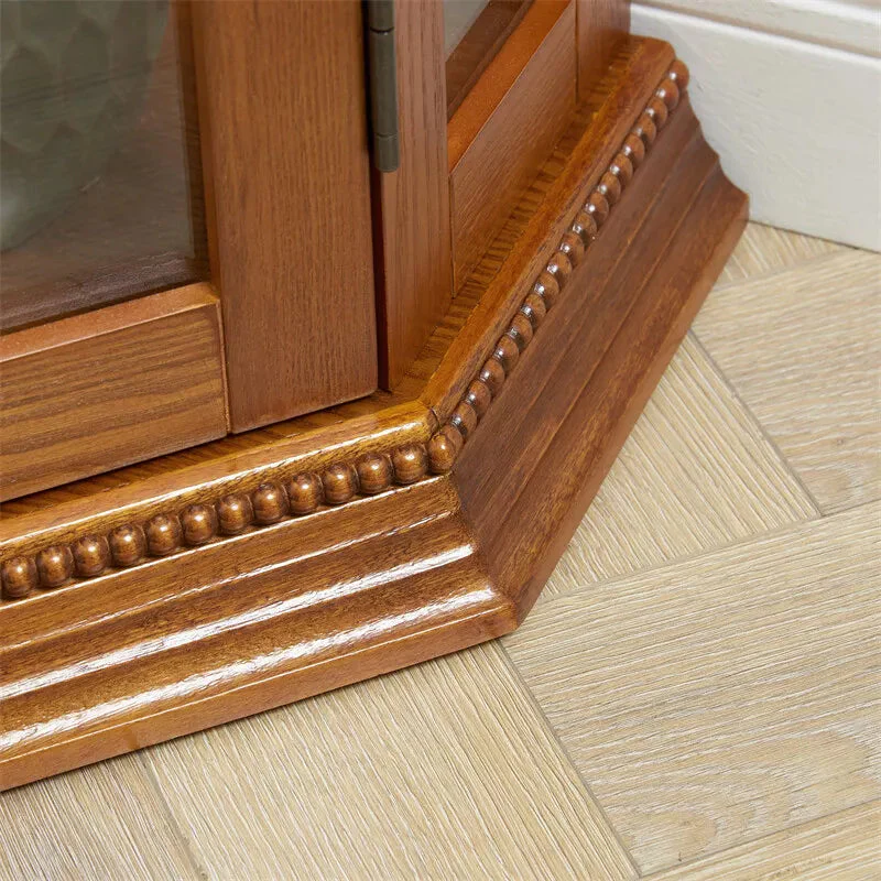 Lewis Corner Curio Cabinet With Glass Doors - Image 9