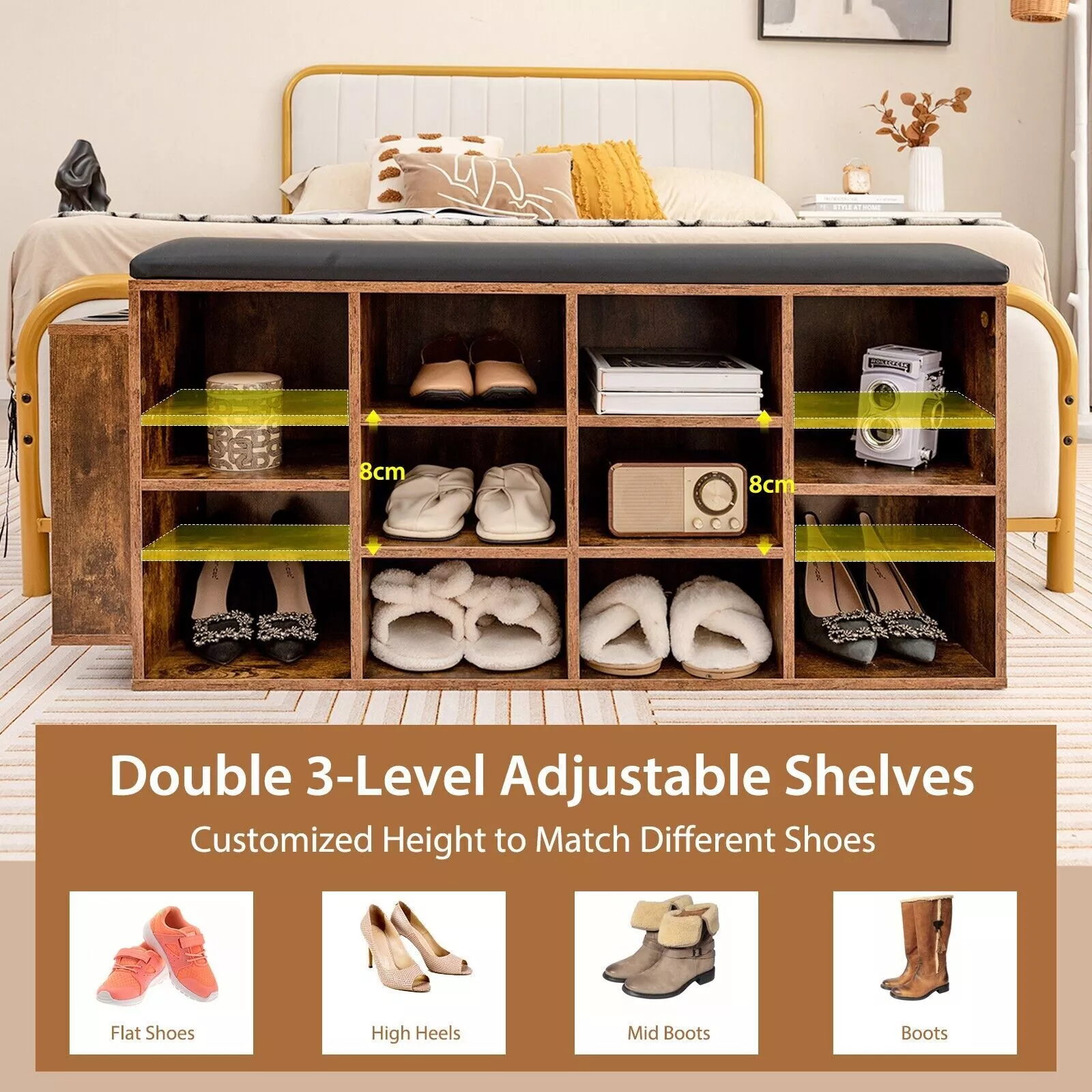 Lexi Hallway Shoe Storage Bench - Image 3