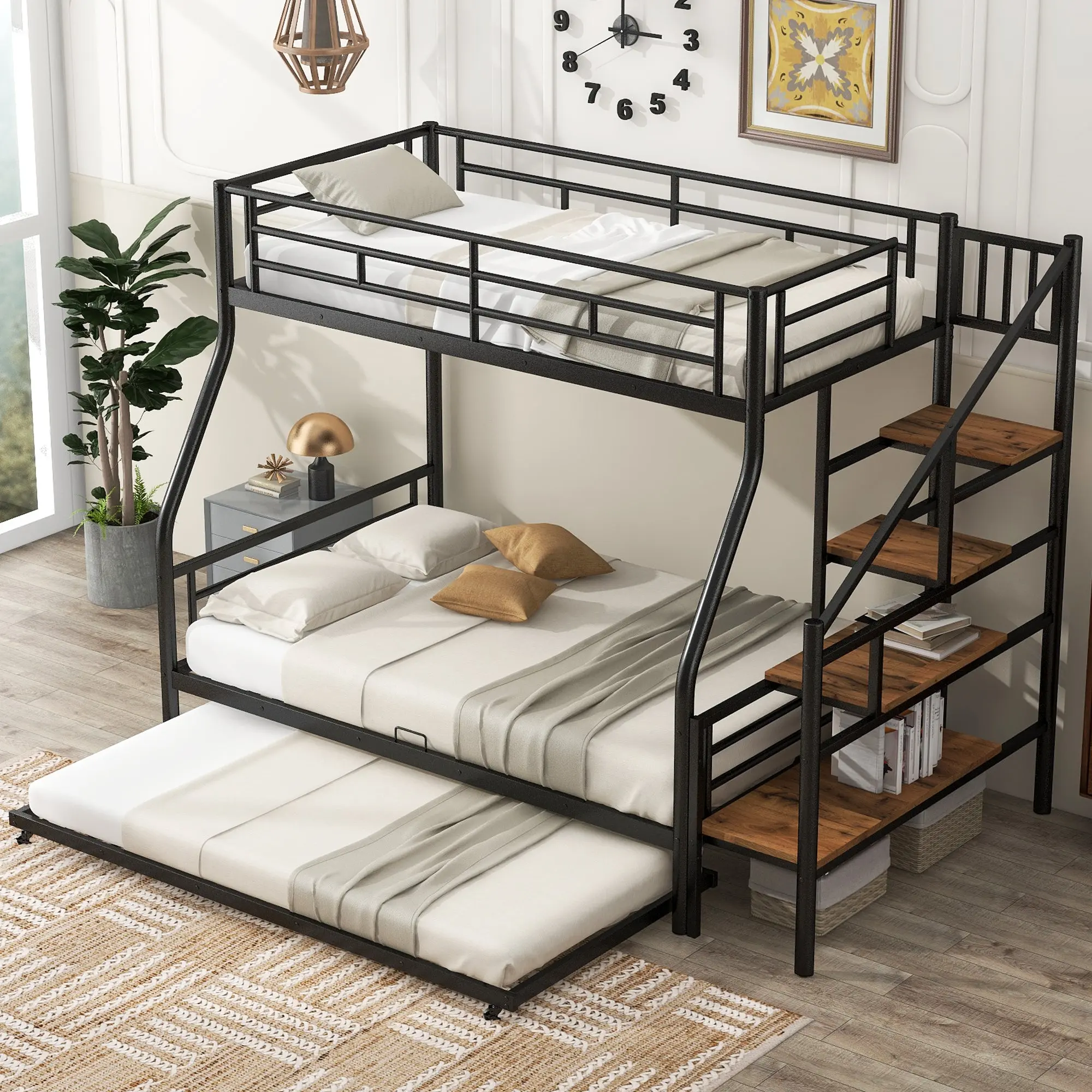 Lila Twin Over Full Adults Bunk Bed With Stairs - Image 2