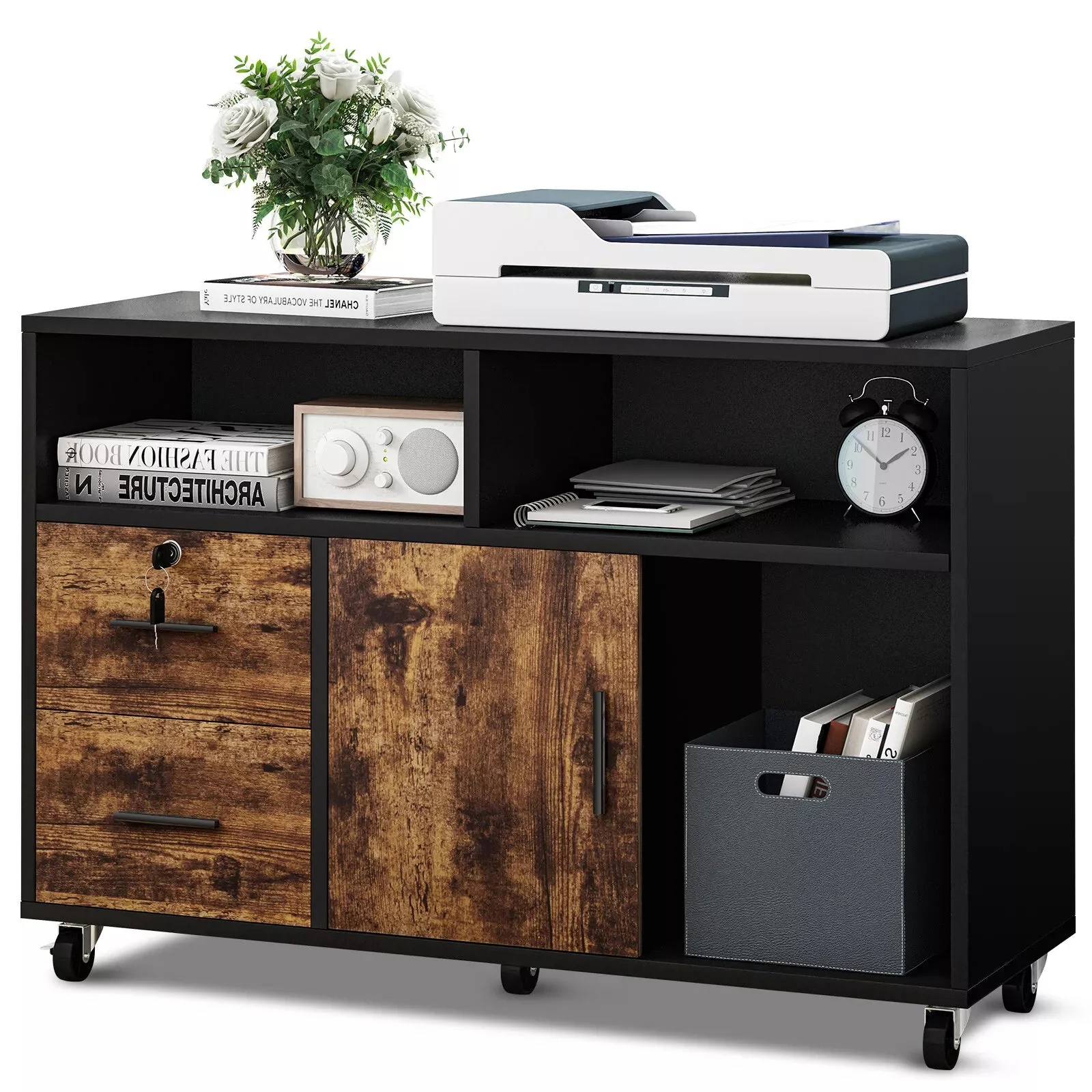 Lily 2 Drawers Lateral Filing Cabinet With Lock - Image 3