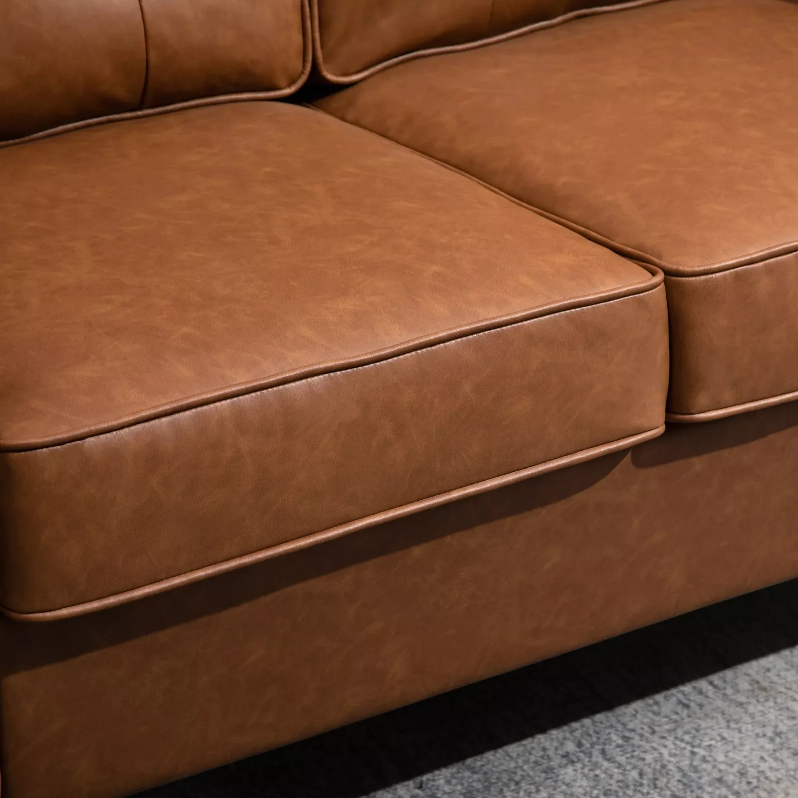 Lloyd Leather Loveseat Sofa - Image 6