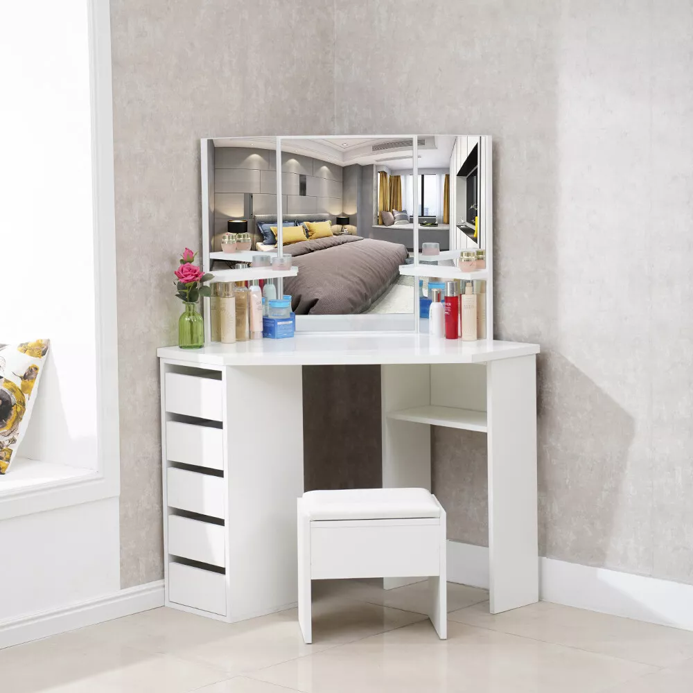 Lloyd Mirrored Vanity Dressing Table With Drawer