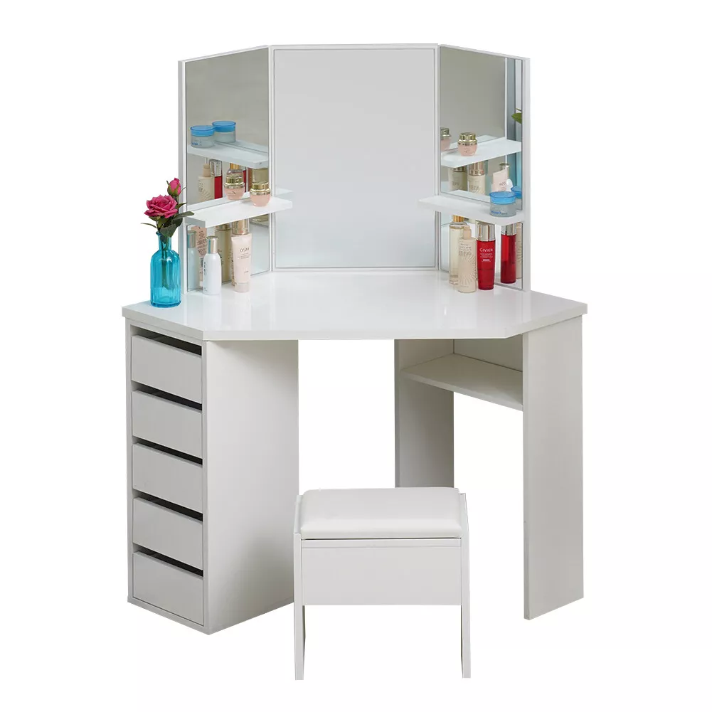 Lloyd Mirrored Vanity Dressing Table With Drawer - Image 2