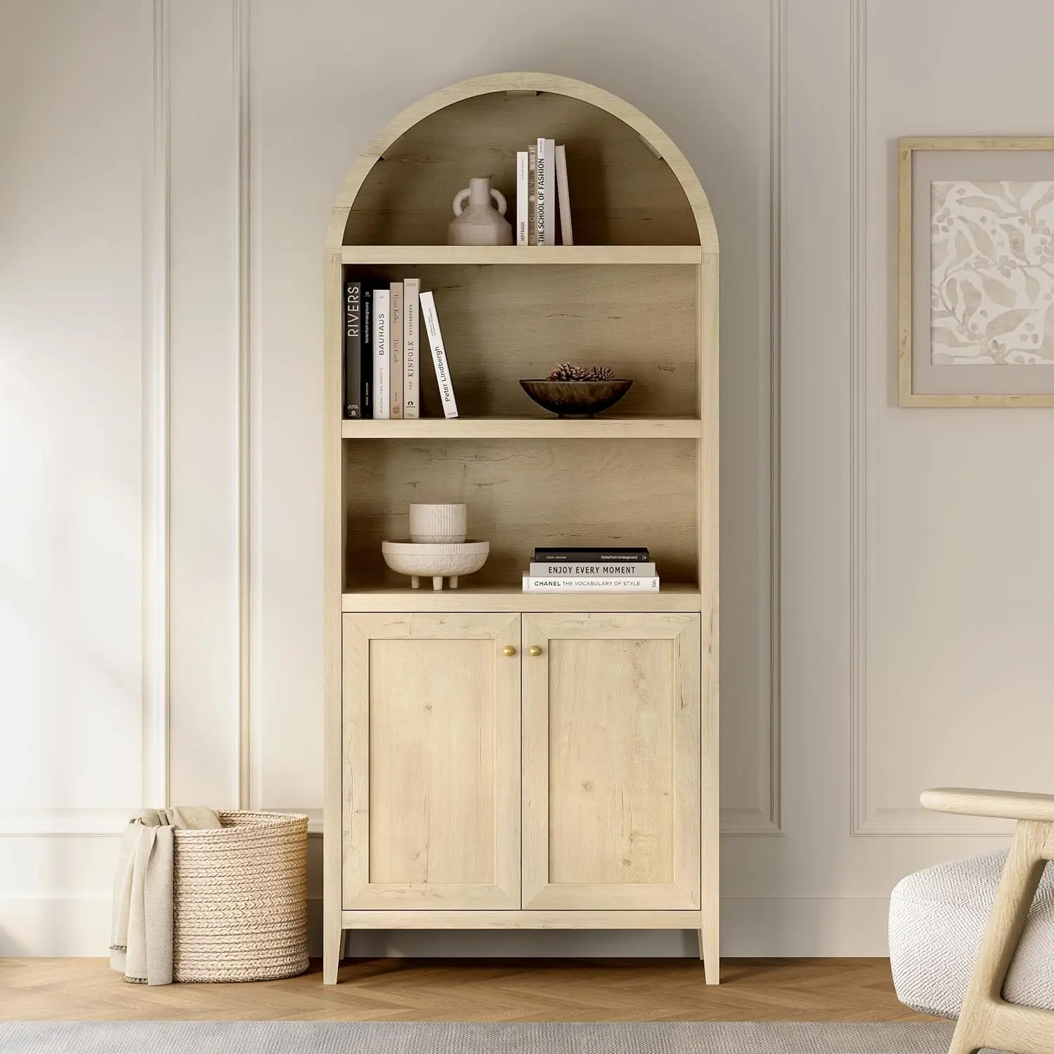 Lois Tall Arched Storage Display Cabinet - Image 3
