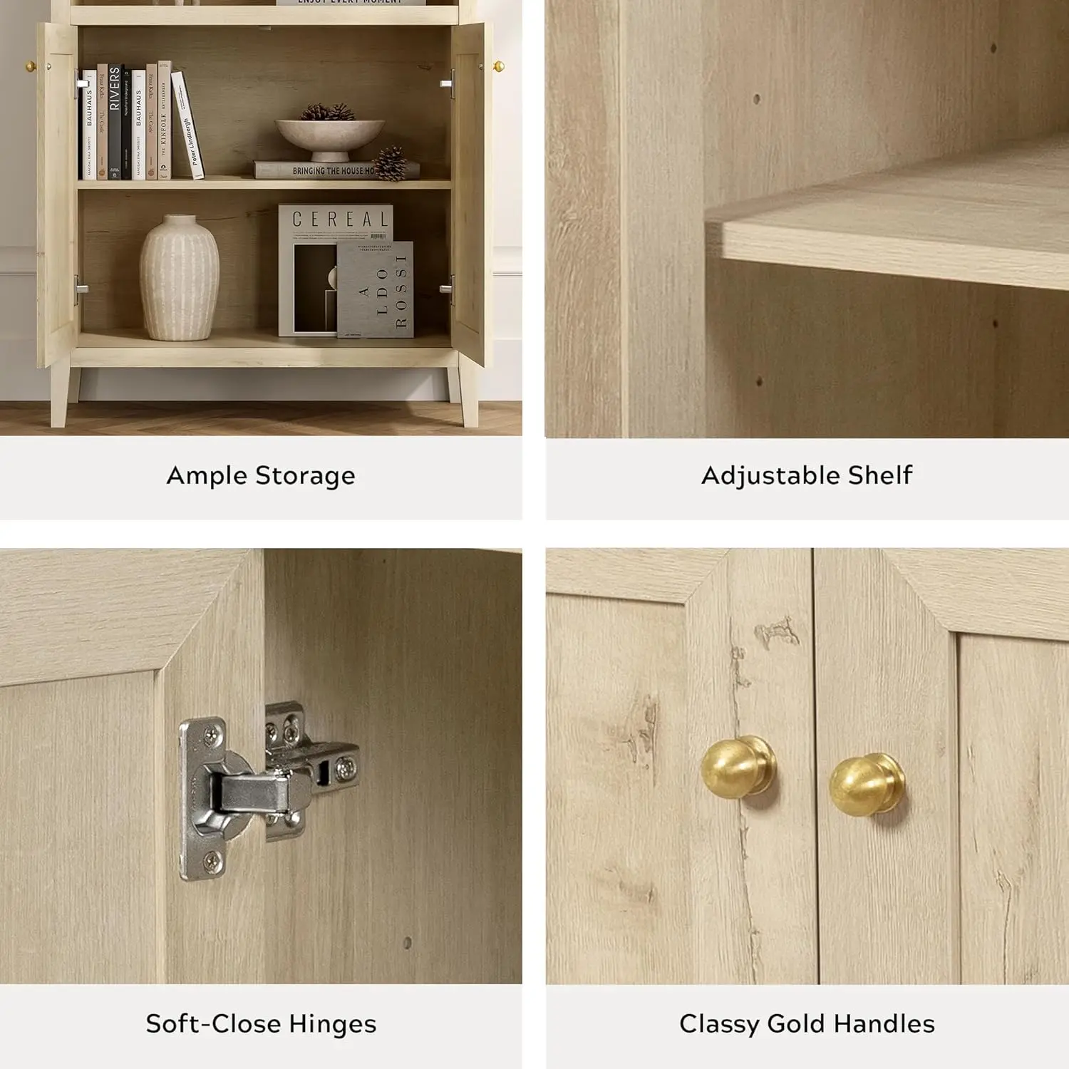 Lois Tall Arched Storage Display Cabinet - Image 6