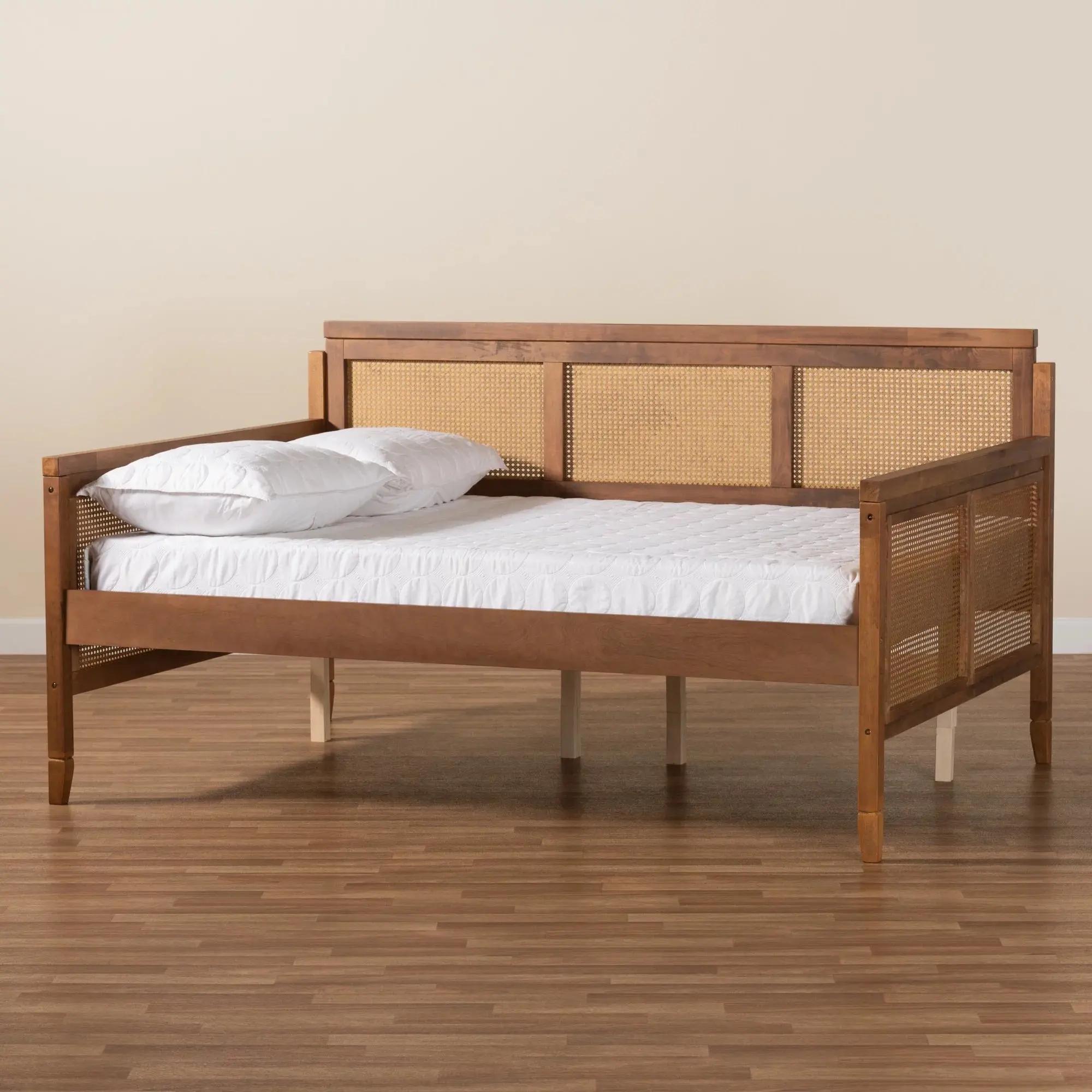 Louie Full Wooden Rattan Daybed - Image 2