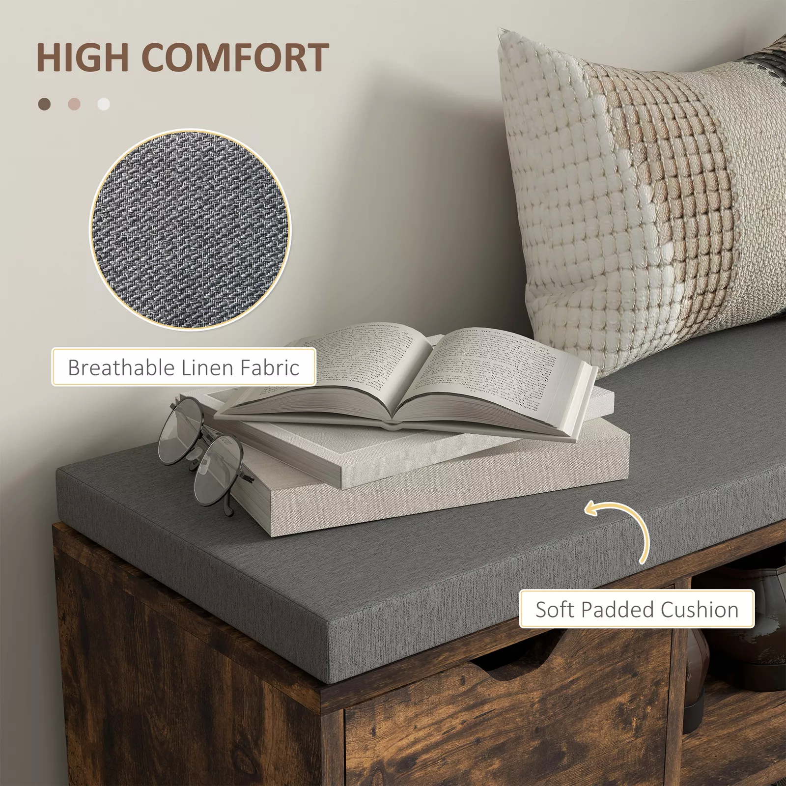 Louis Entryway Storage Bench - Image 4