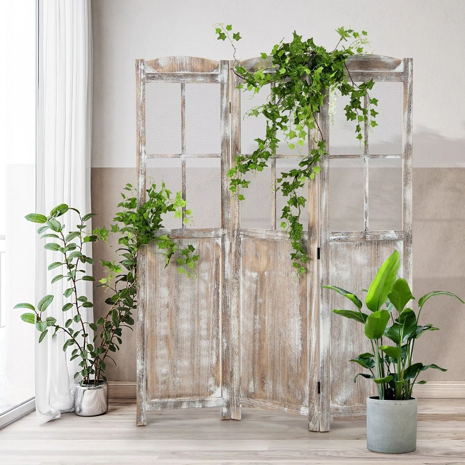 Lucia Wooden Room Partition Divider Screen