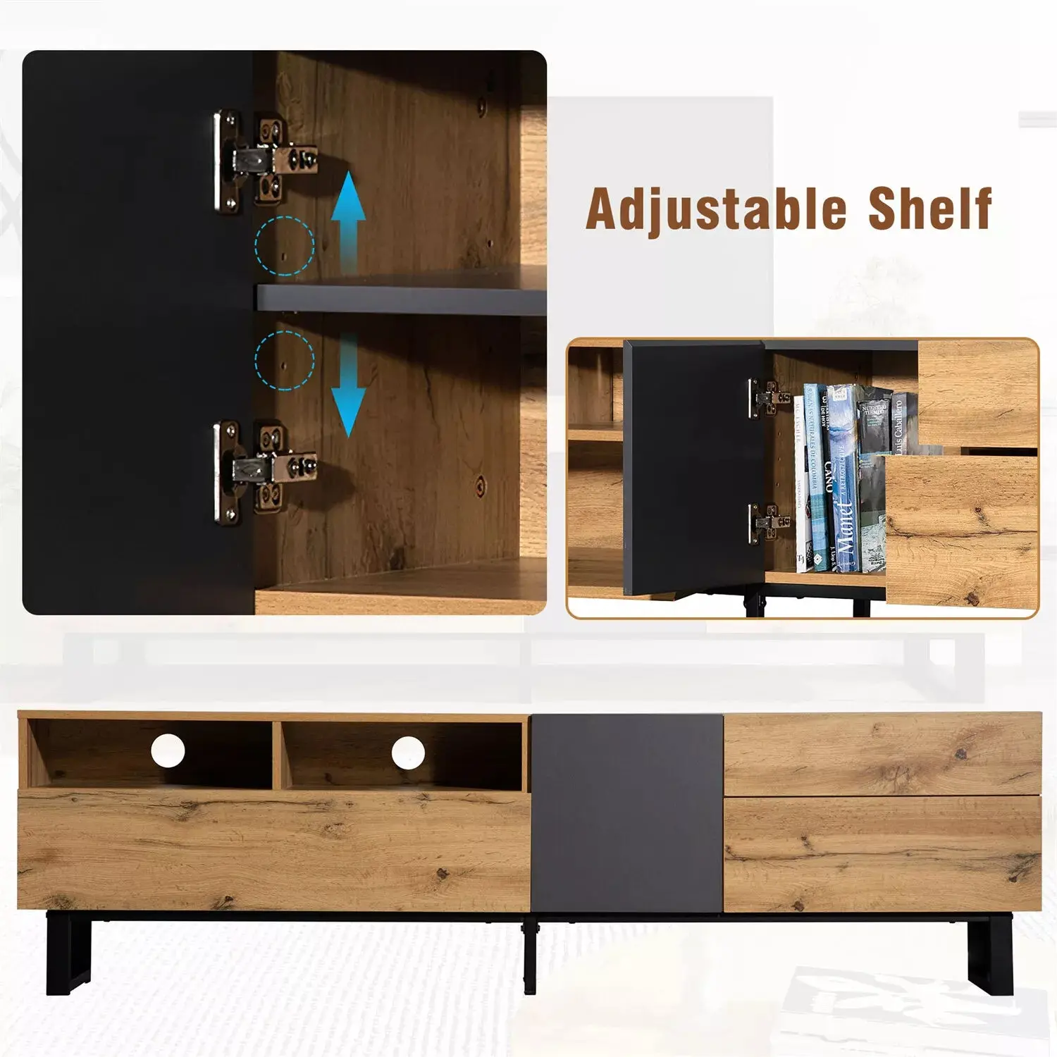 Lula Scandinavian TV Media Cabinet Console - Image 8