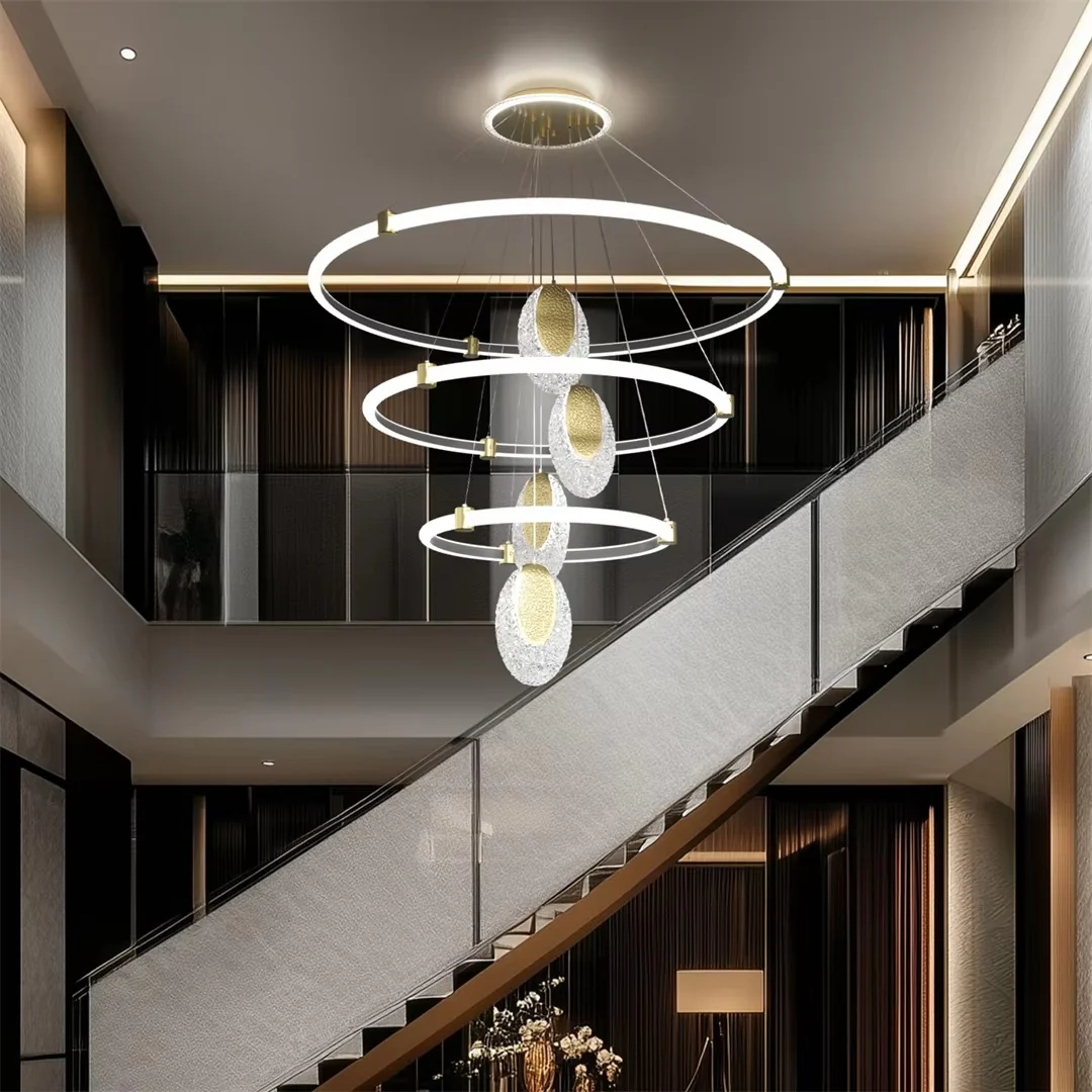 Luvodi 3-Layer LED Acrylic Water-Drop Chandelier Pendant Lamp - Image 5