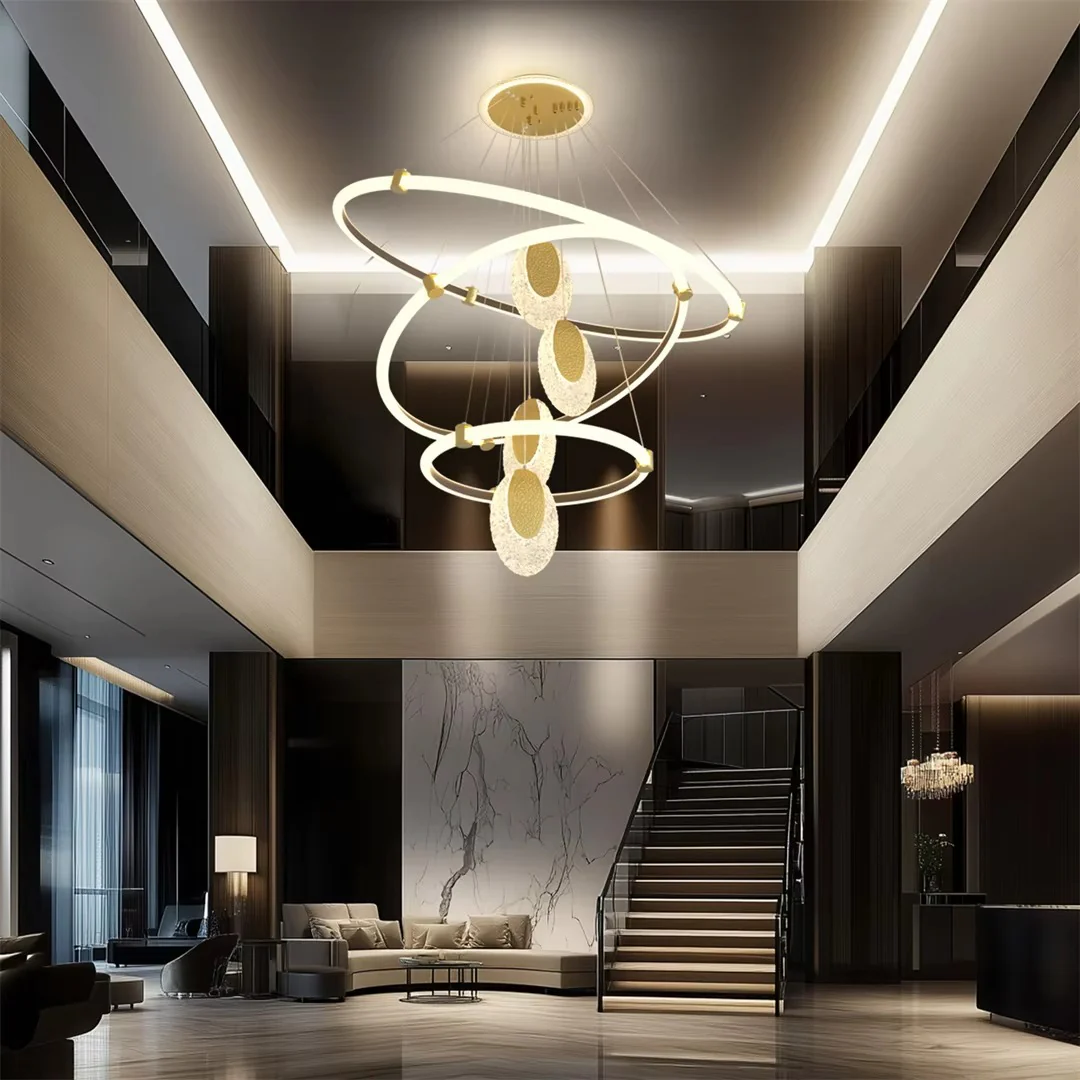 Luvodi 3-Layer LED Acrylic Water-Drop Chandelier Pendant Lamp - Image 6
