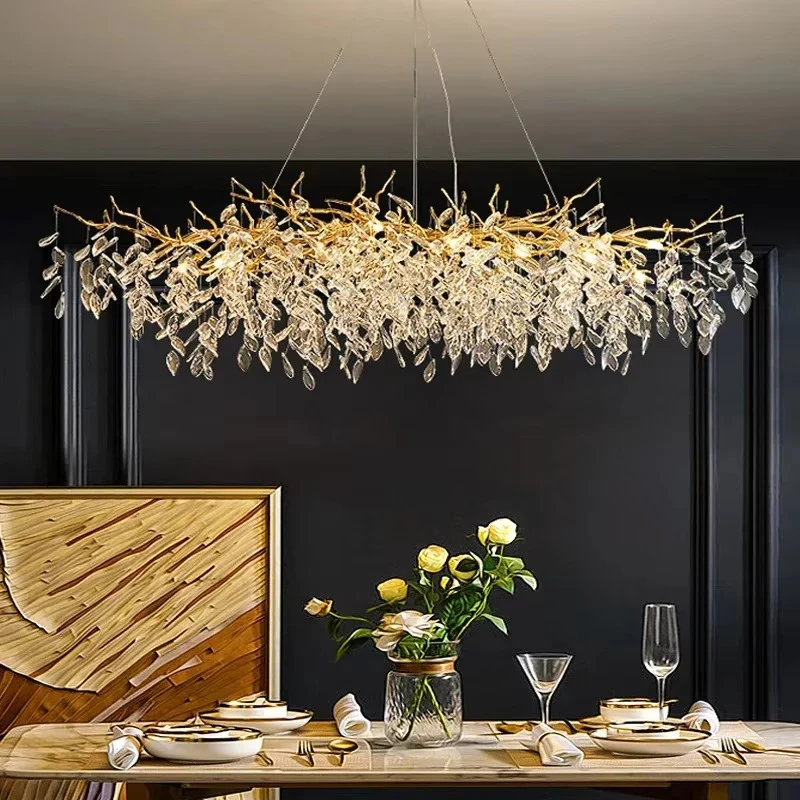 Luxury Gold Crystal LED Chandelier Pendant Lamp - Image 6