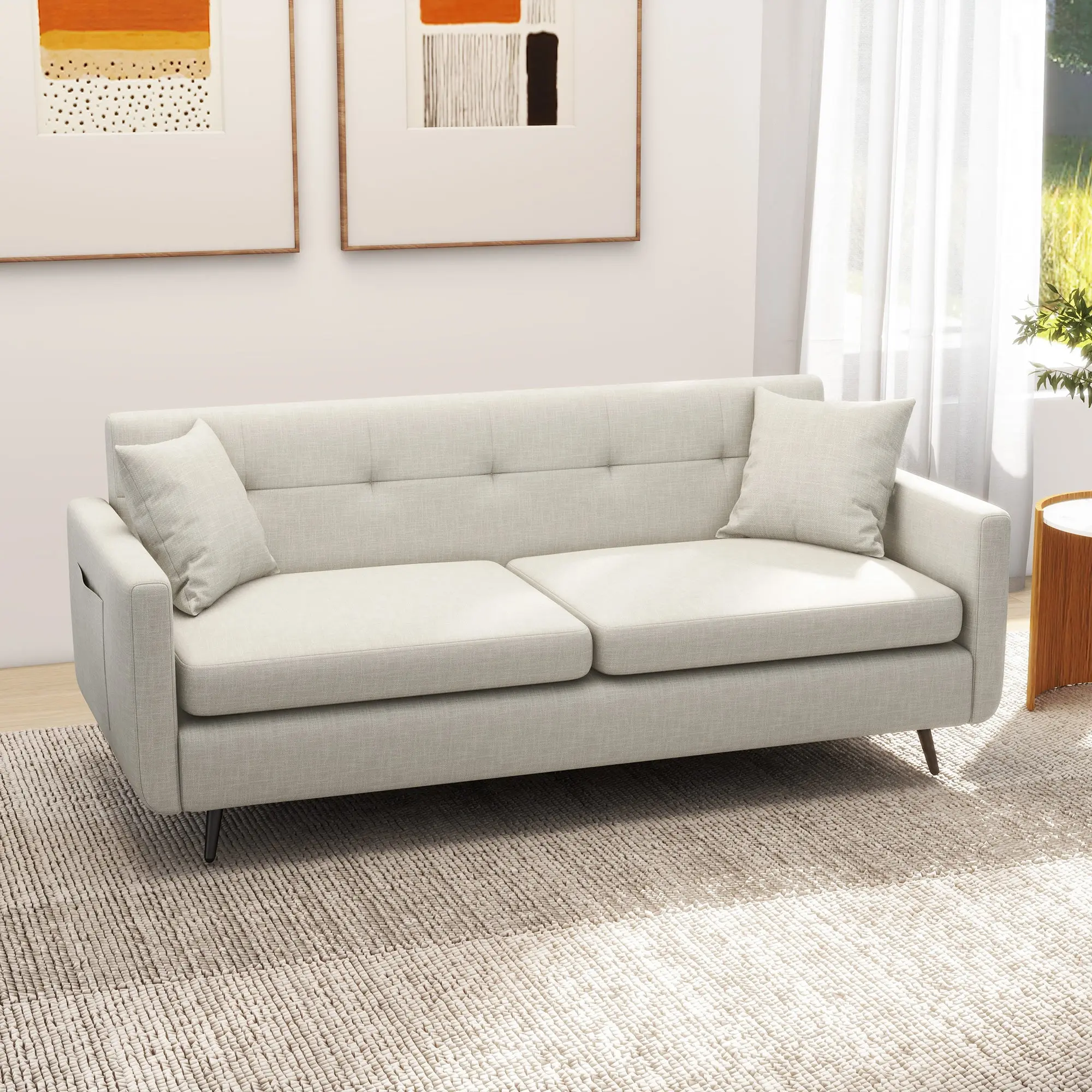 Lyndon Small 2 Seater Loveseat Sofa - Image 8