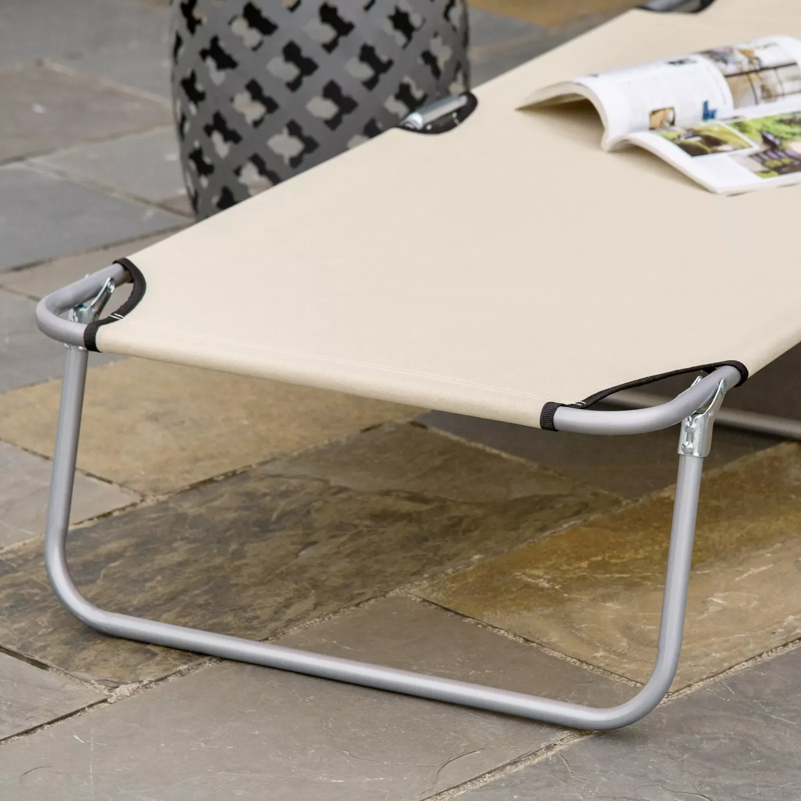 Macias Portable Outdoor Lounge Chair - Image 7
