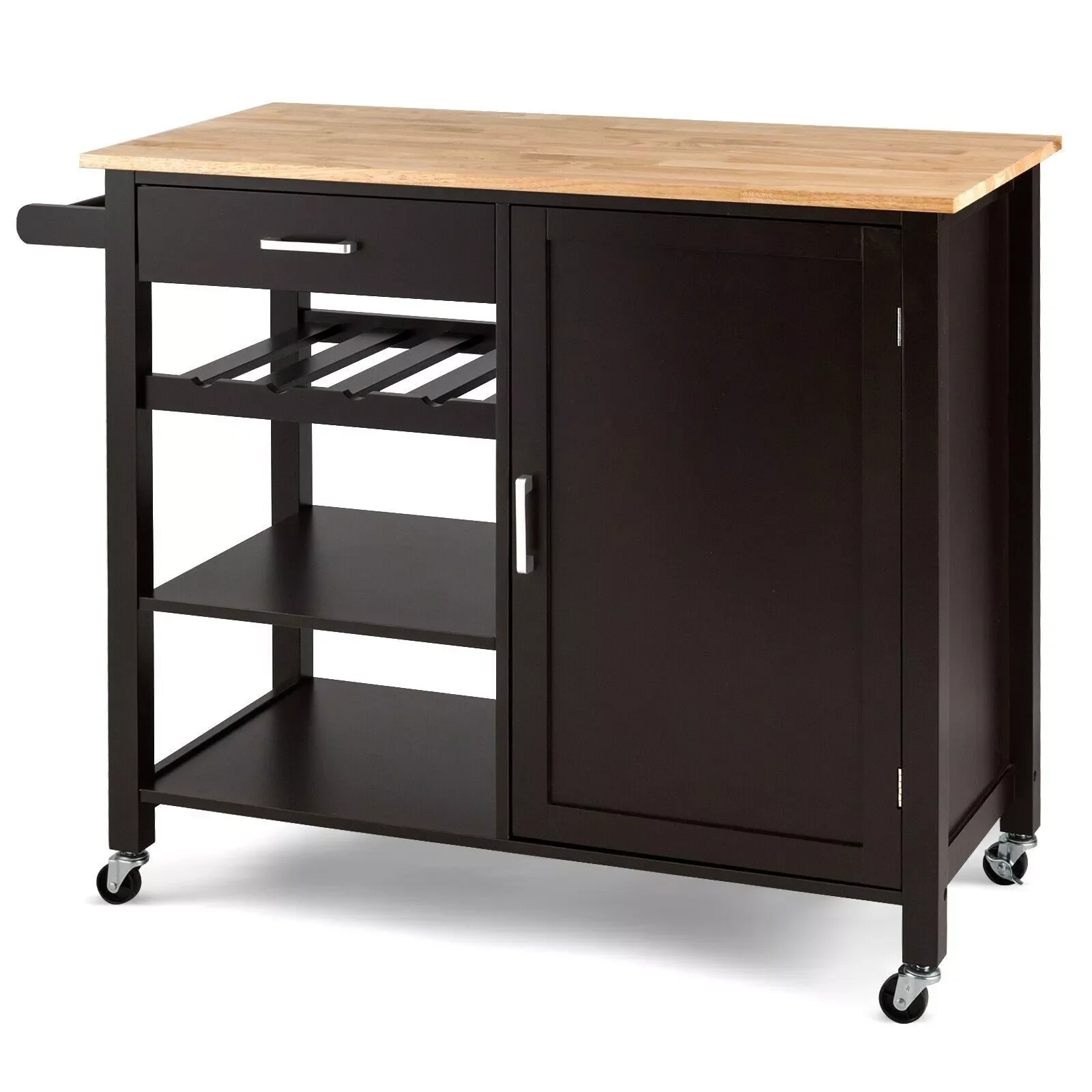 Maddie Kitchen Island With Wheels & Seating - Image 2