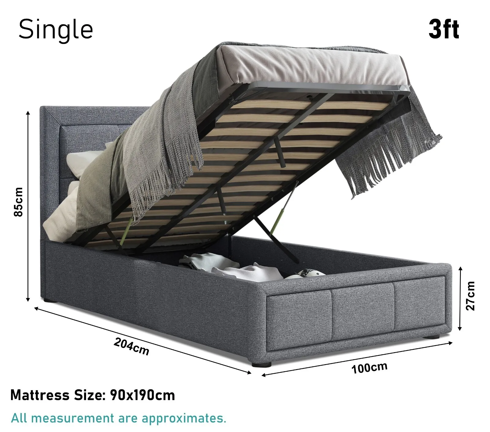 Maggie Ottoman Bed Frame - Image 2