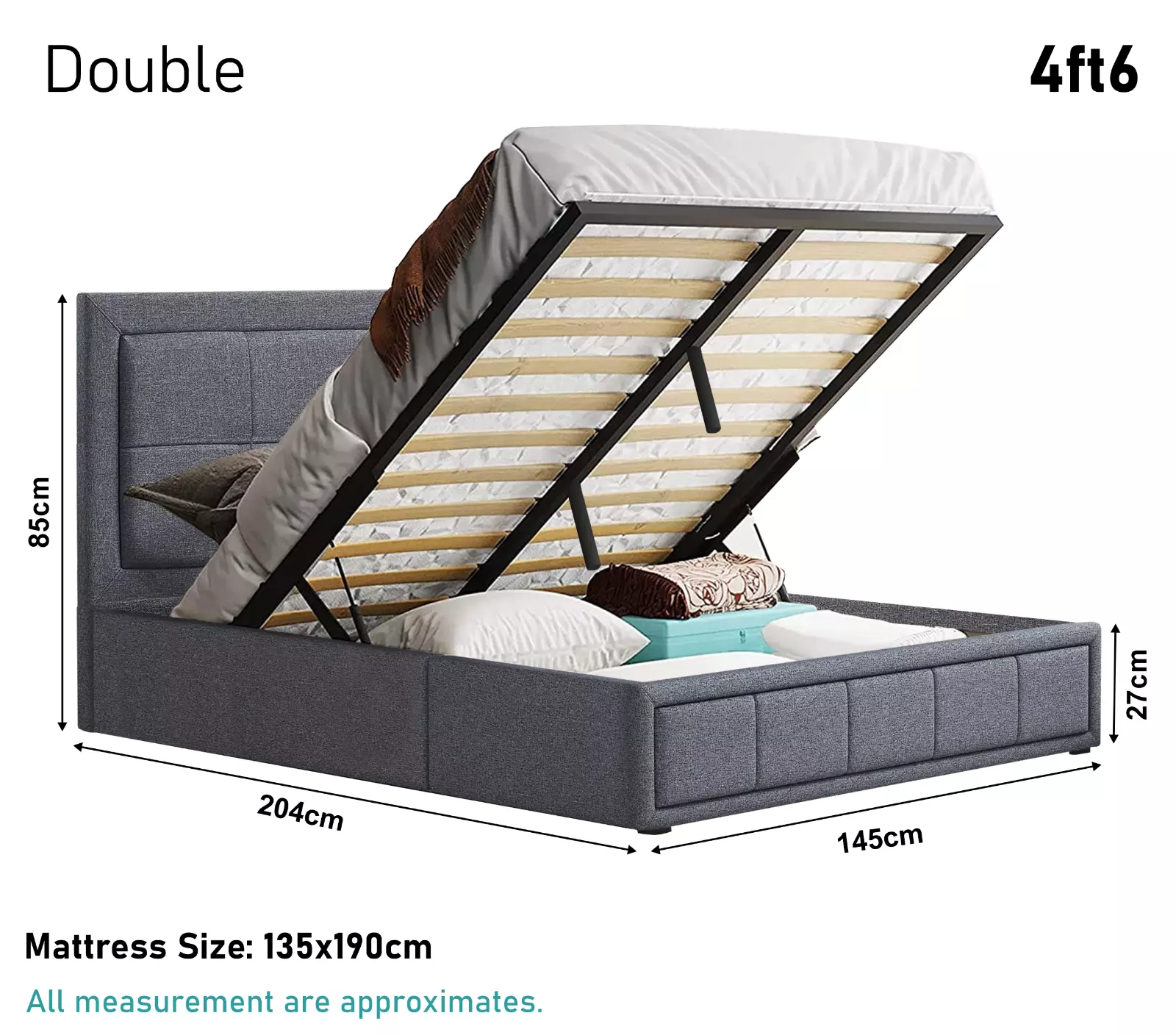 Maggie Ottoman Bed Frame - Image 3