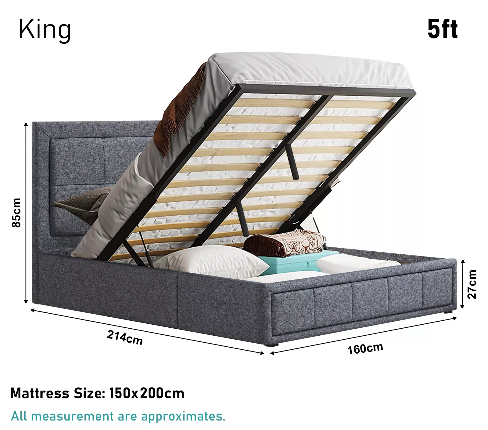 Maggie Ottoman Bed Frame - Image 4