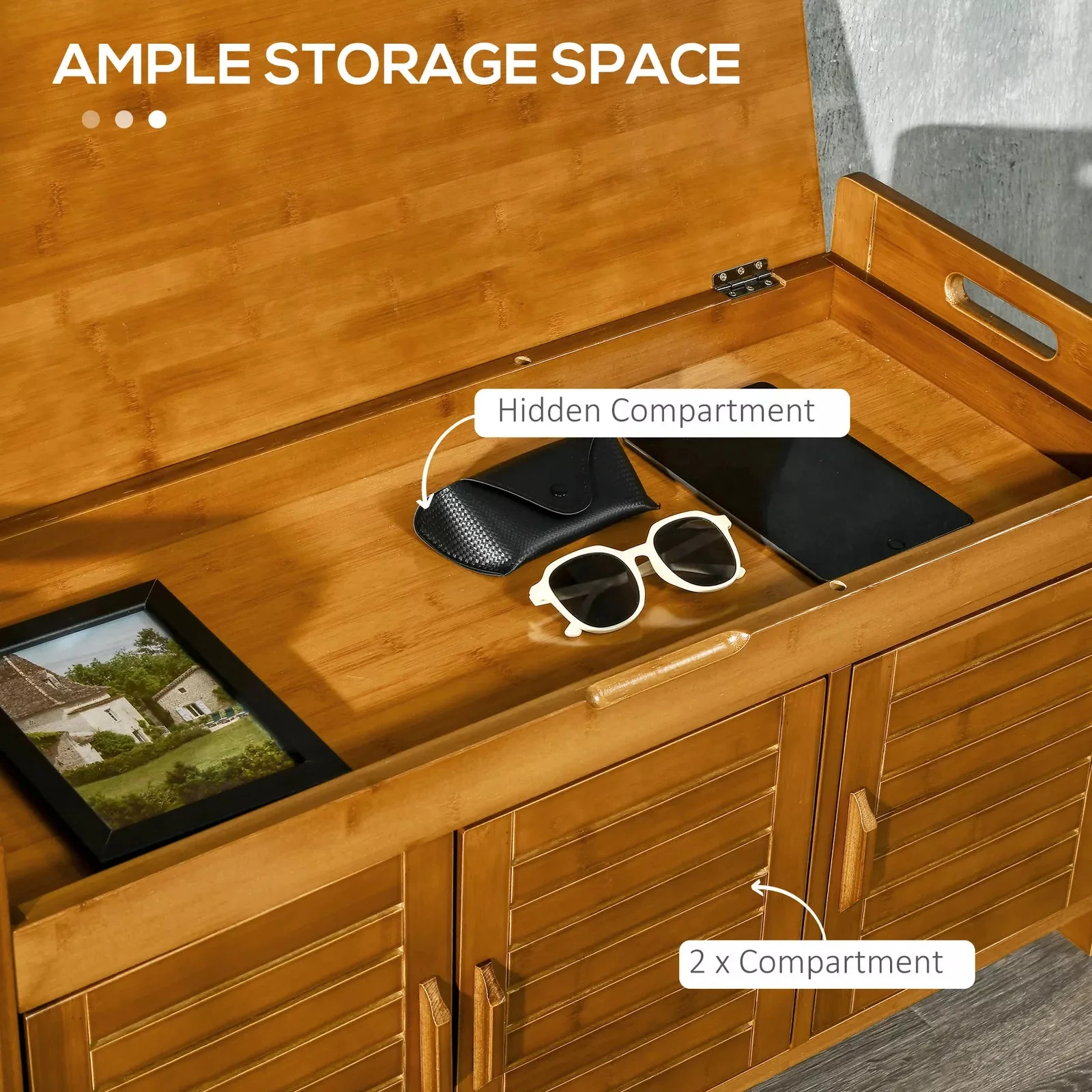 Mahir Entryway Shoe Storage Bench - Image 3