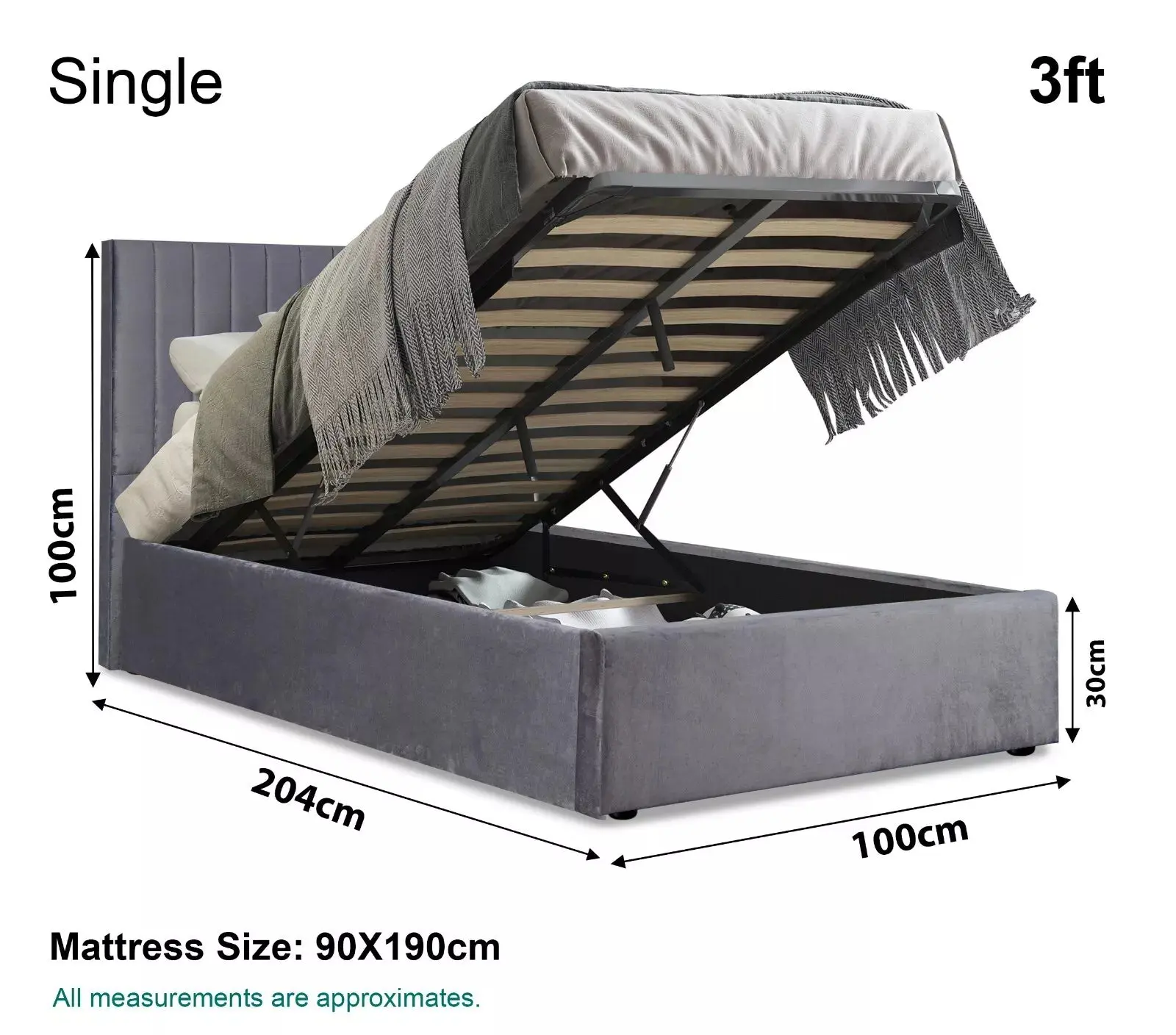 Maisey Ottoman Bed Frame - Image 12