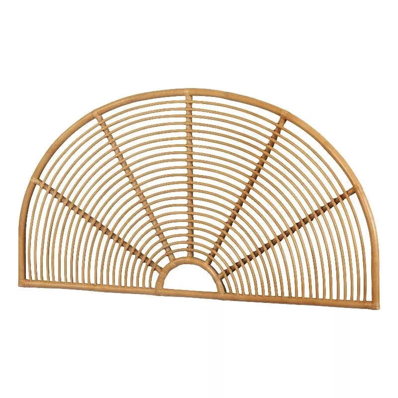 Mariah King Wood Rattan Wicker Bed Headboard - Image 2