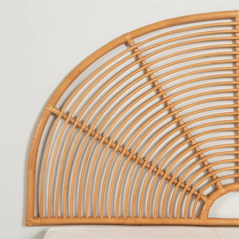Mariah King Wood Rattan Wicker Bed Headboard - Image 3