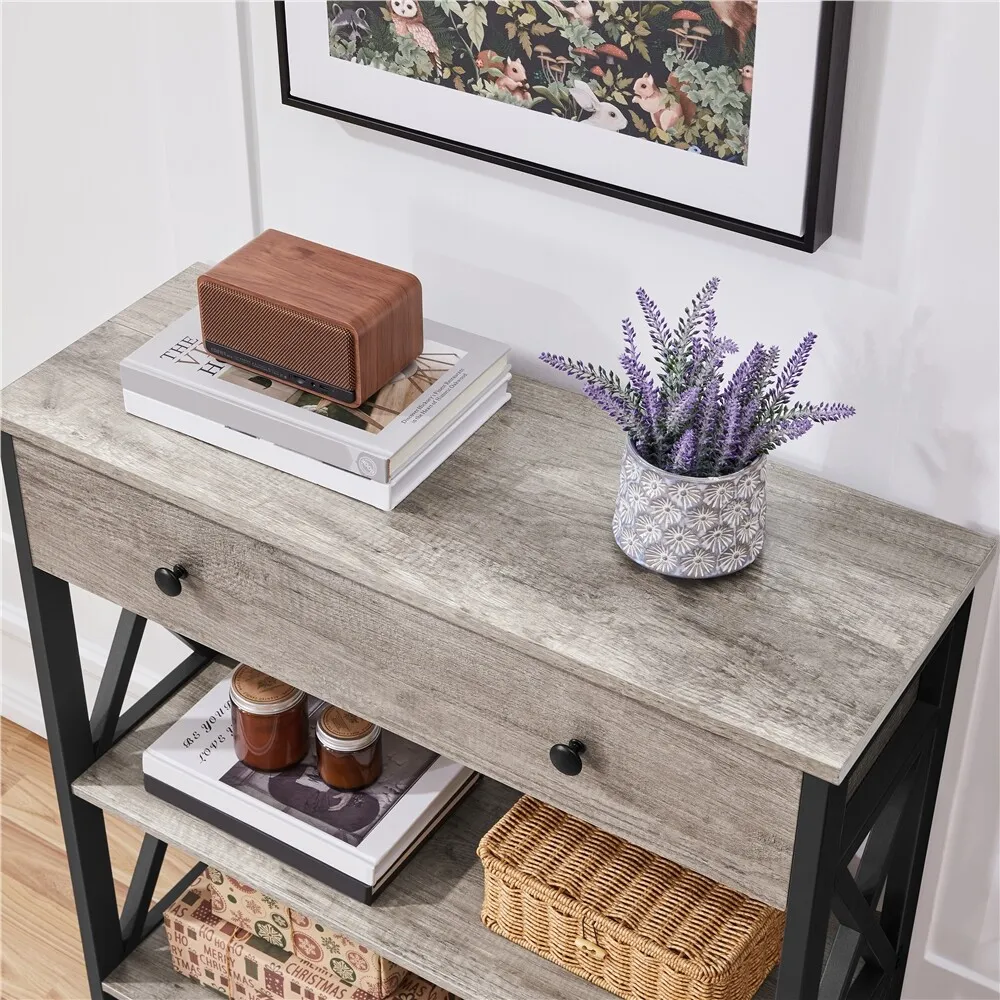 Marion Narrow Hallway Console Table With Drawer - Image 3
