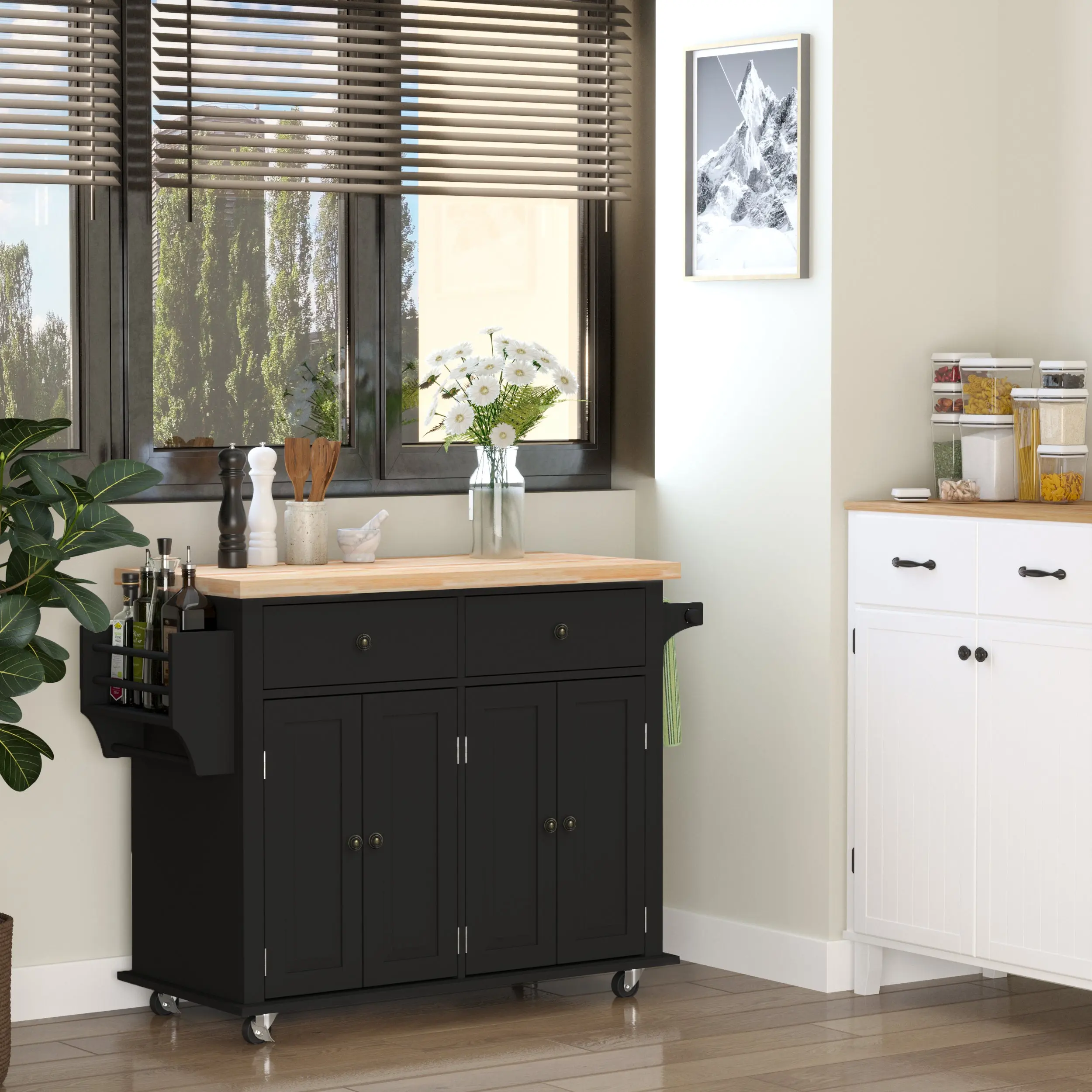 Mark Rolling Kitchen Island Cart - Image 9