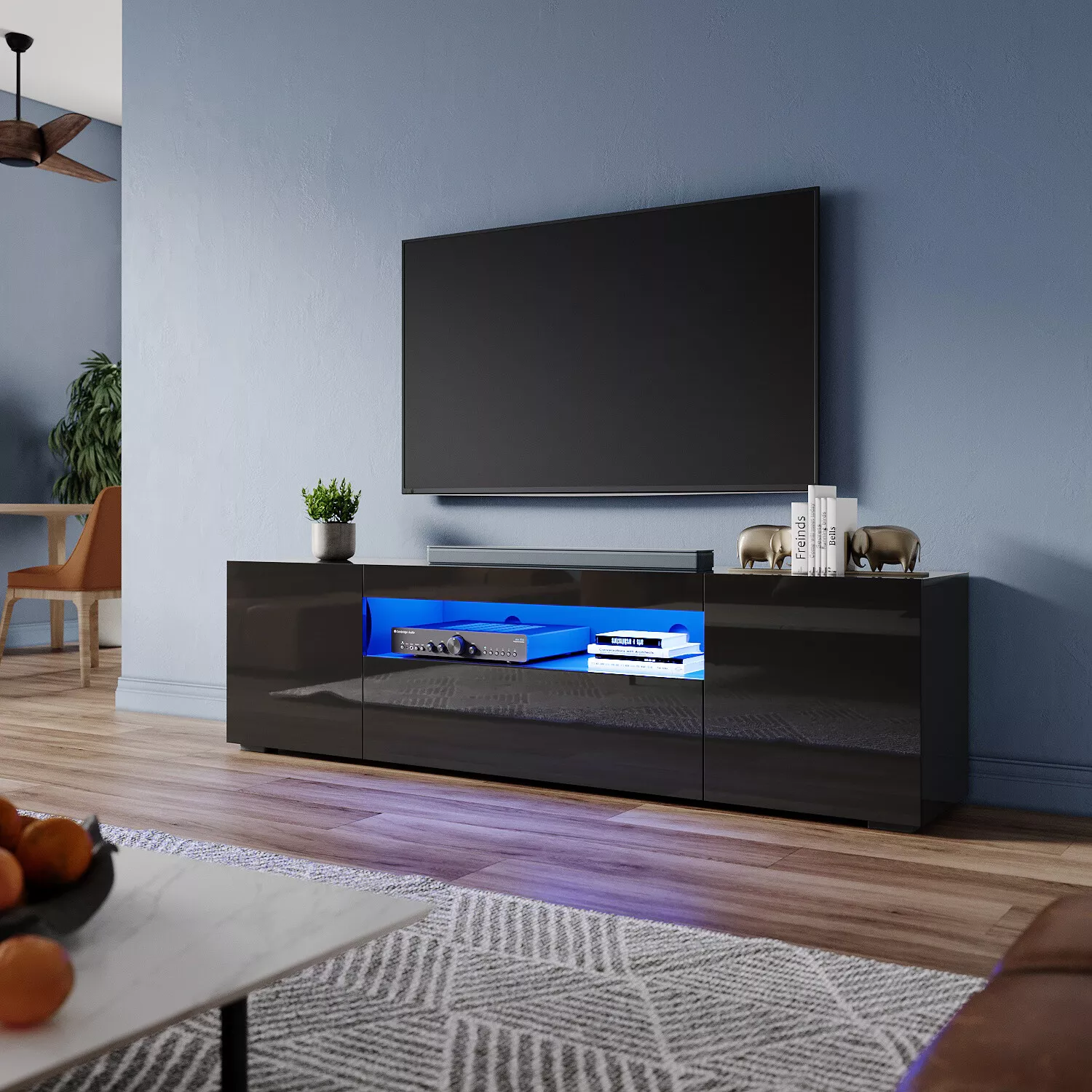 Marshall High Gloss TV Cabinet Stand - Image 7