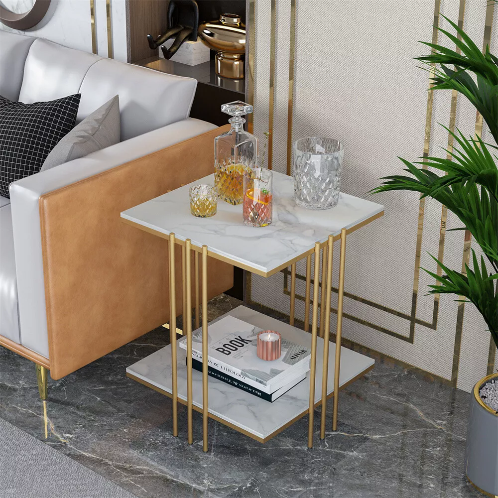 Mata Marble Sofa Side End Table