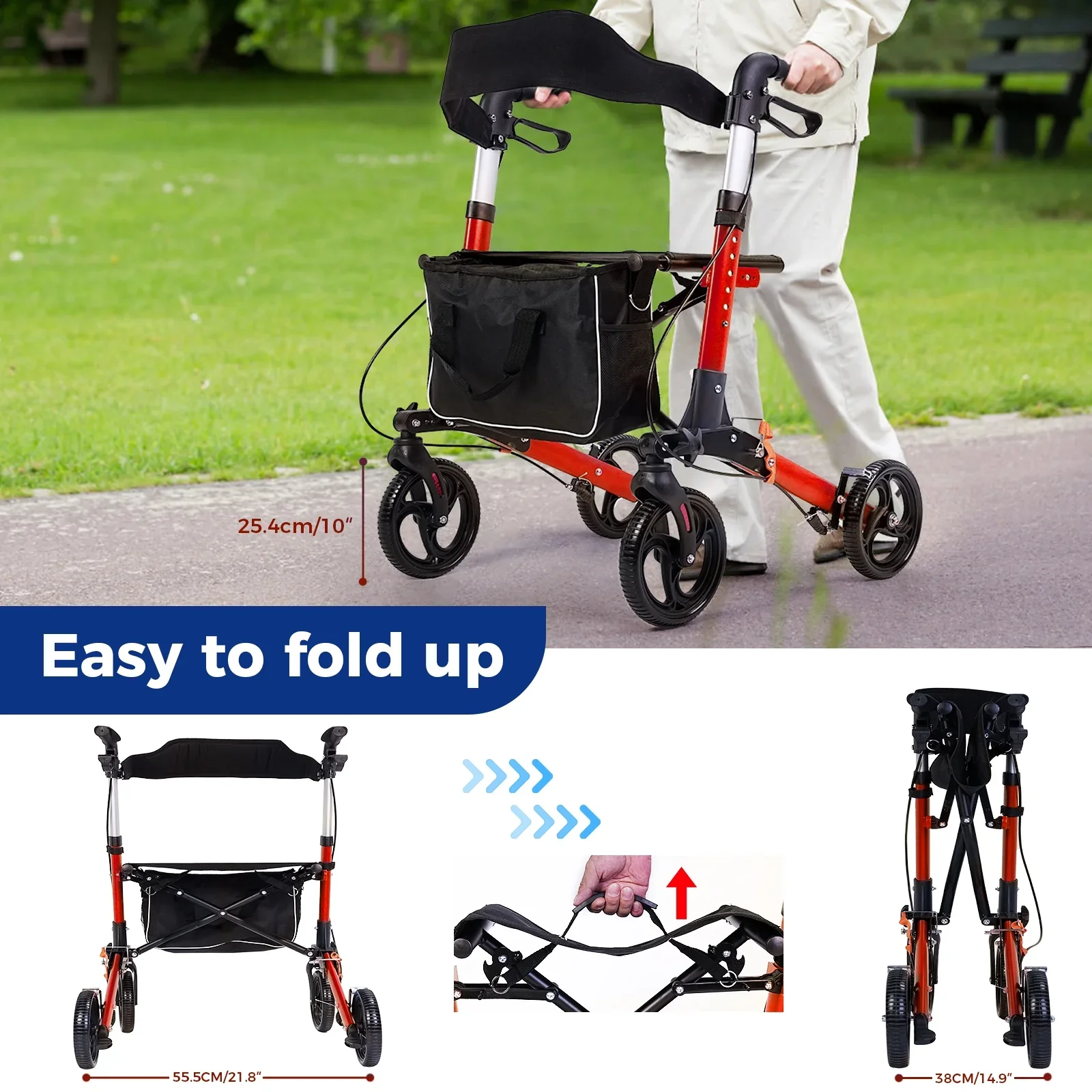 Mathis Rollator Walker With Seat - Image 4