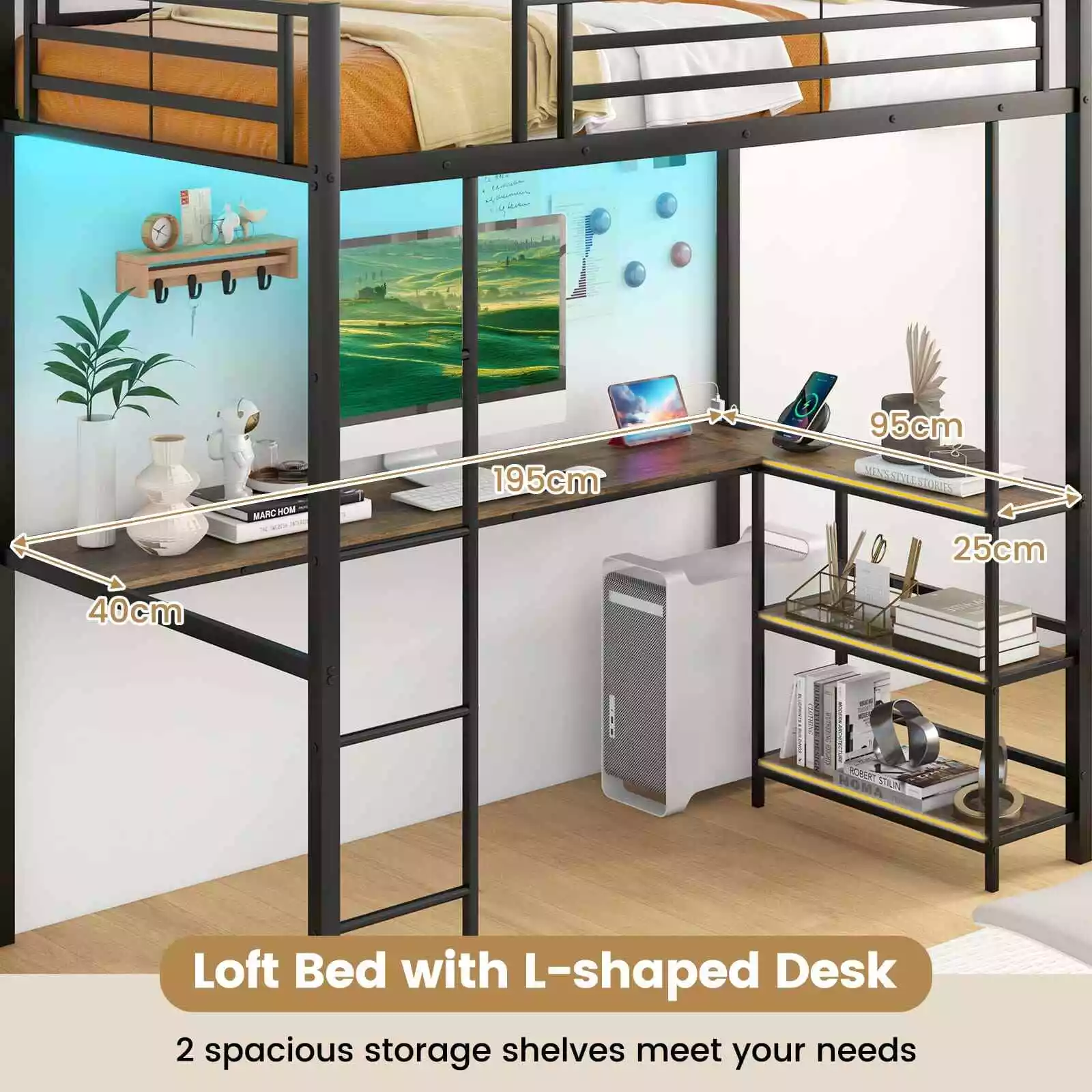 Maxwell Metal High Sleeper Cabin Loft Bed - Image 6