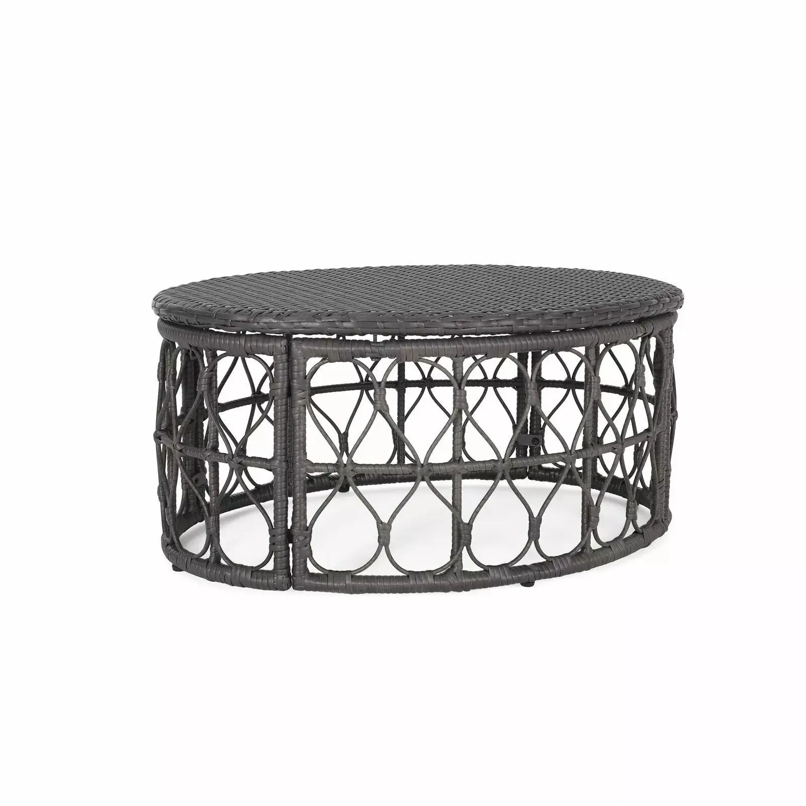Mayo Wicker Round Rattan Coffee Table - Image 2