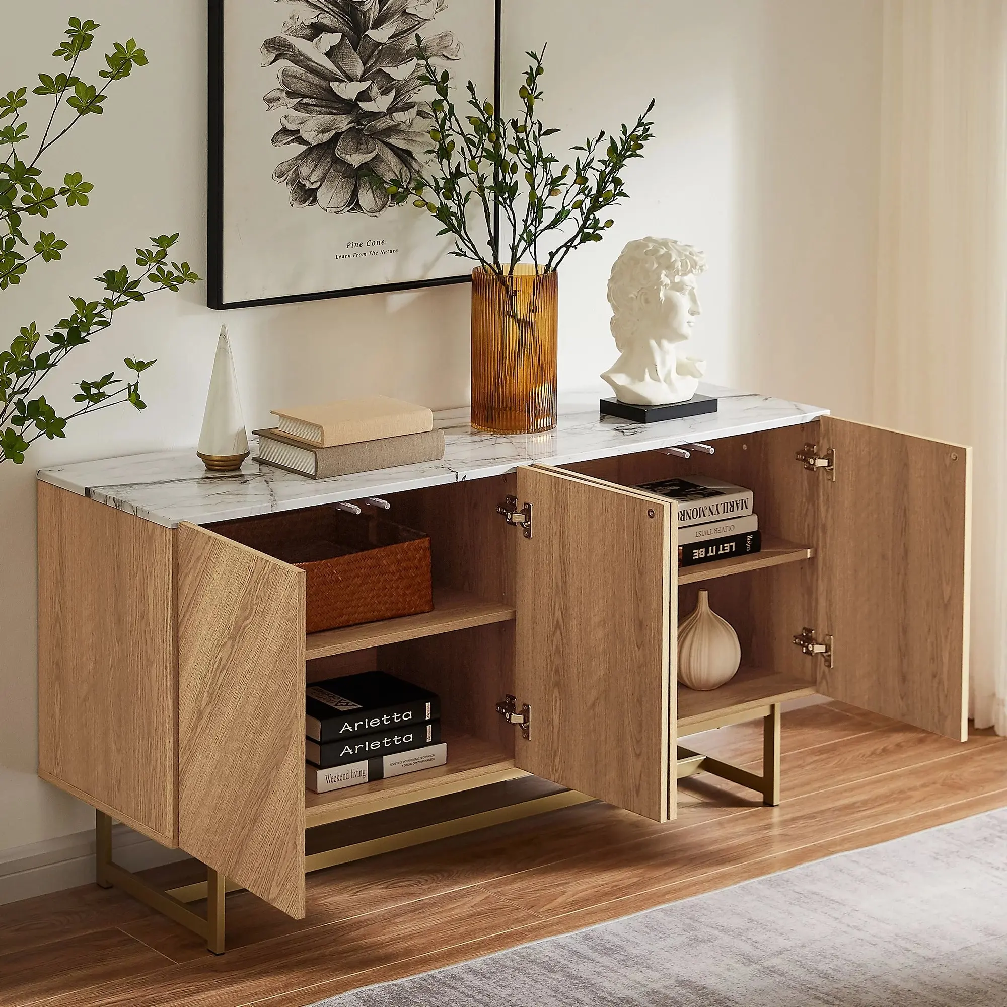 Mccall Mid Century Credenza Cabinet - Image 5