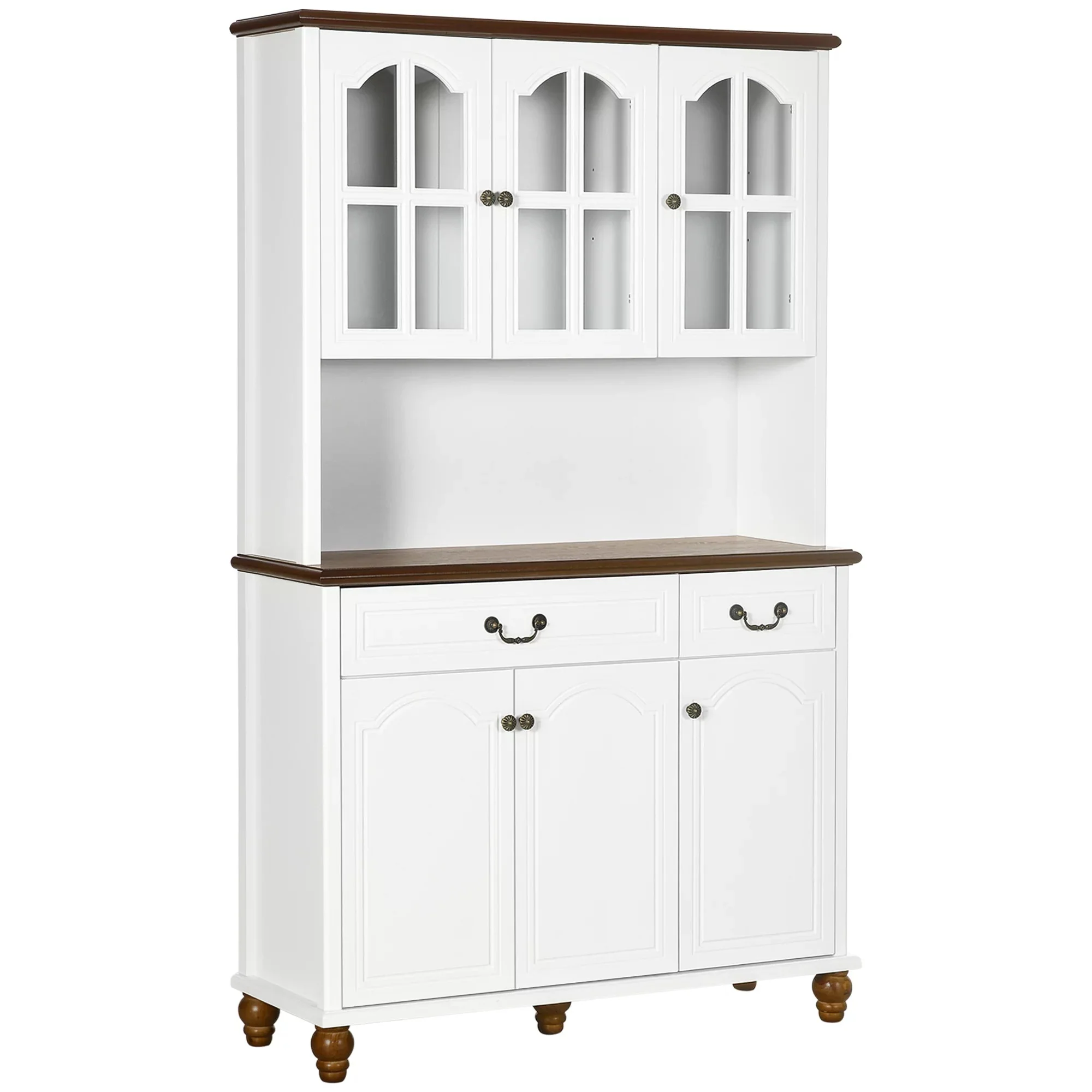 Mcleod Antique China Cabinet Hutch - Image 2