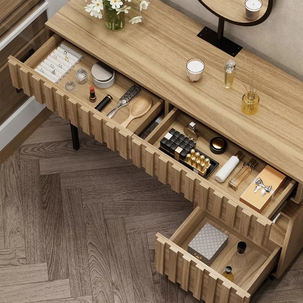 Mid Century Vanity Makeup Desk - Image 7