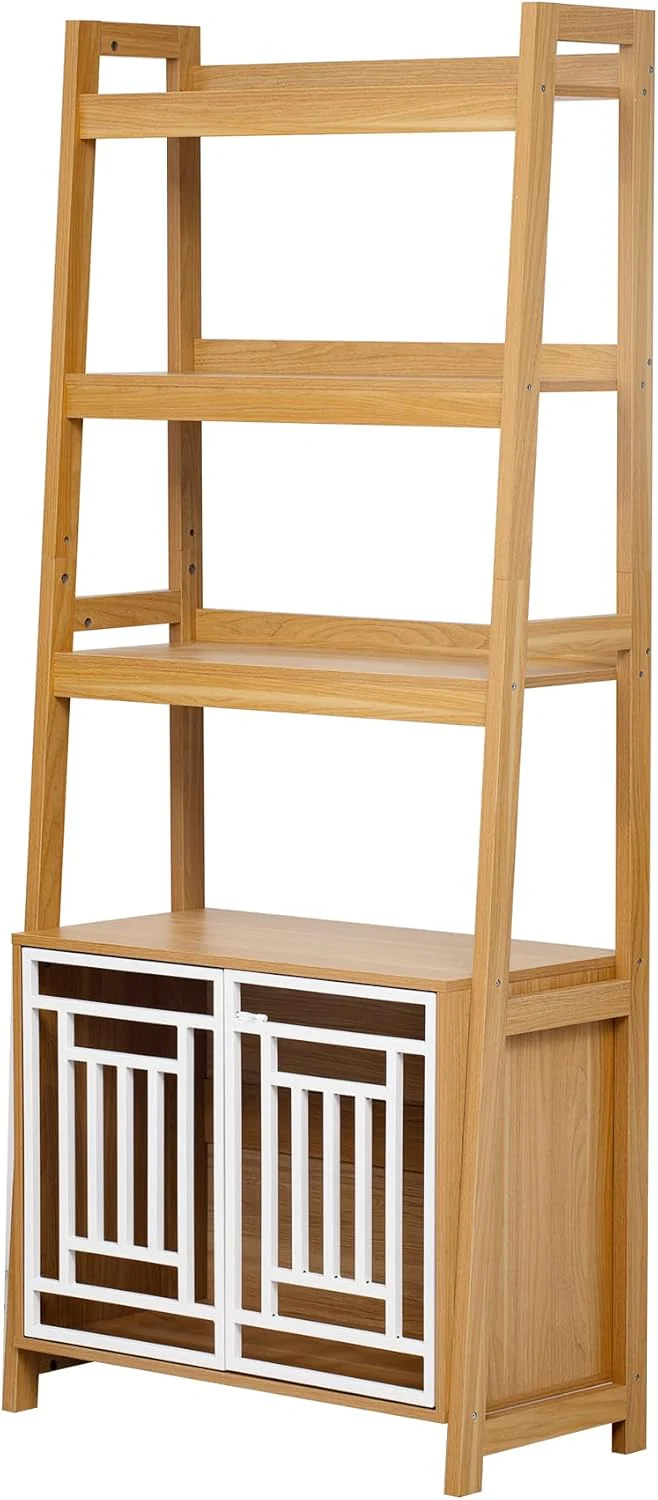 Modern 2 IN 1 Dog Furniture Dog Crate Ladder Bookshelf