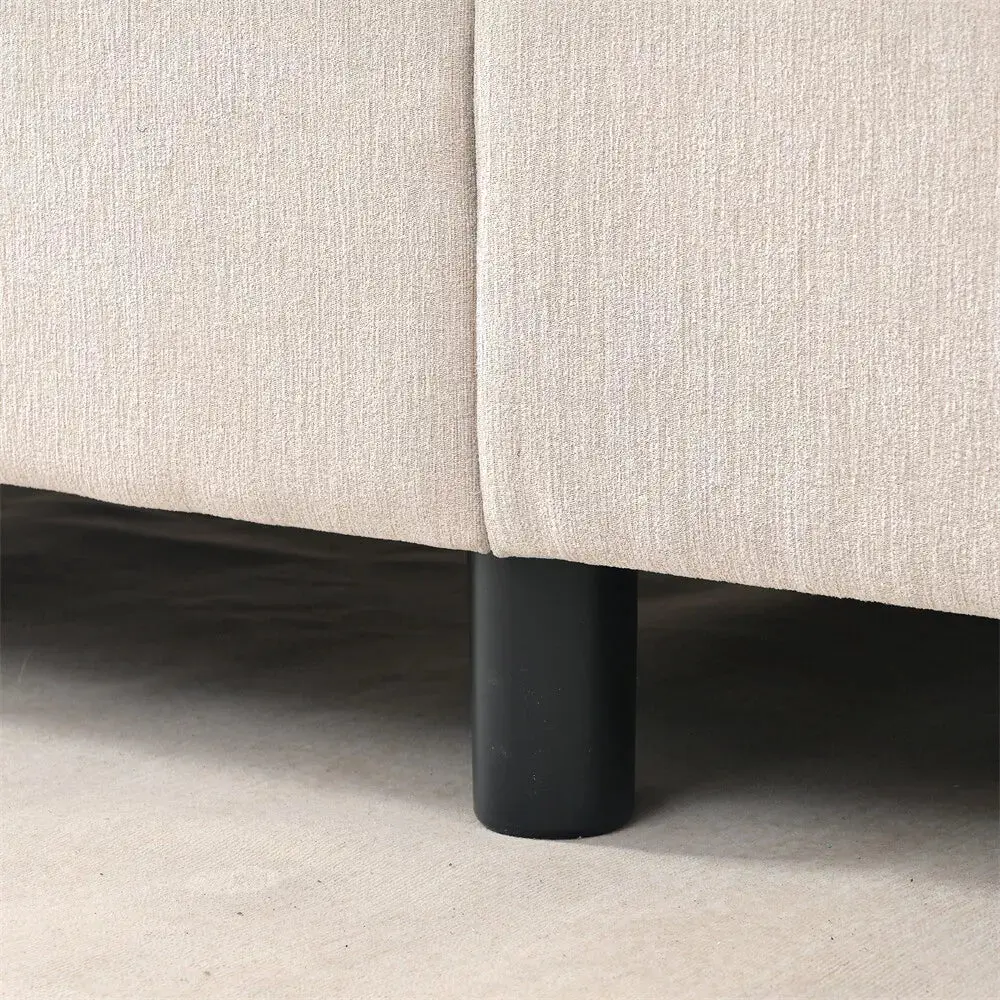 Modern Chenille L Shaped Sectional Couch - Image 6