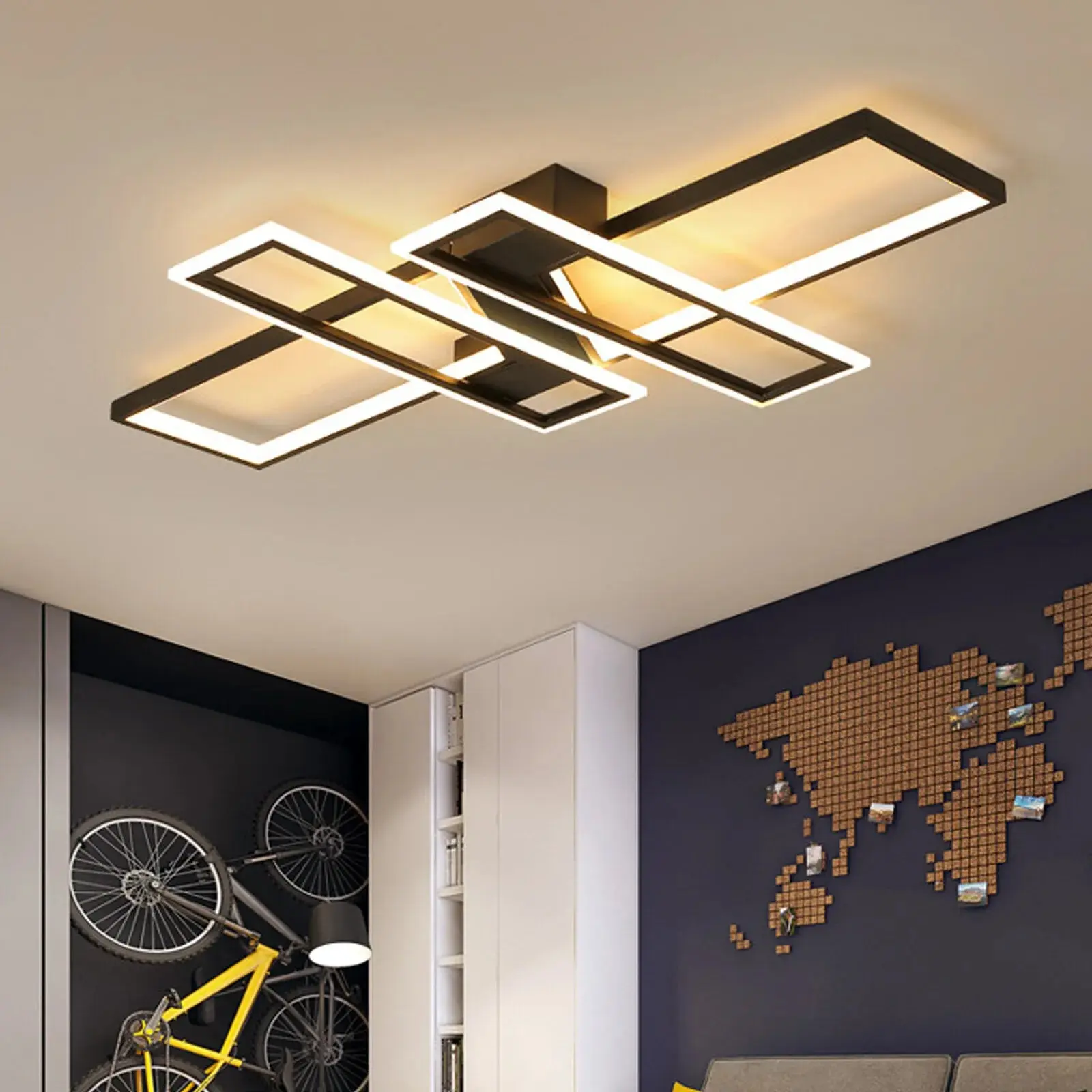 Modern Geometric Flush Mount Ceiling Light - Image 2